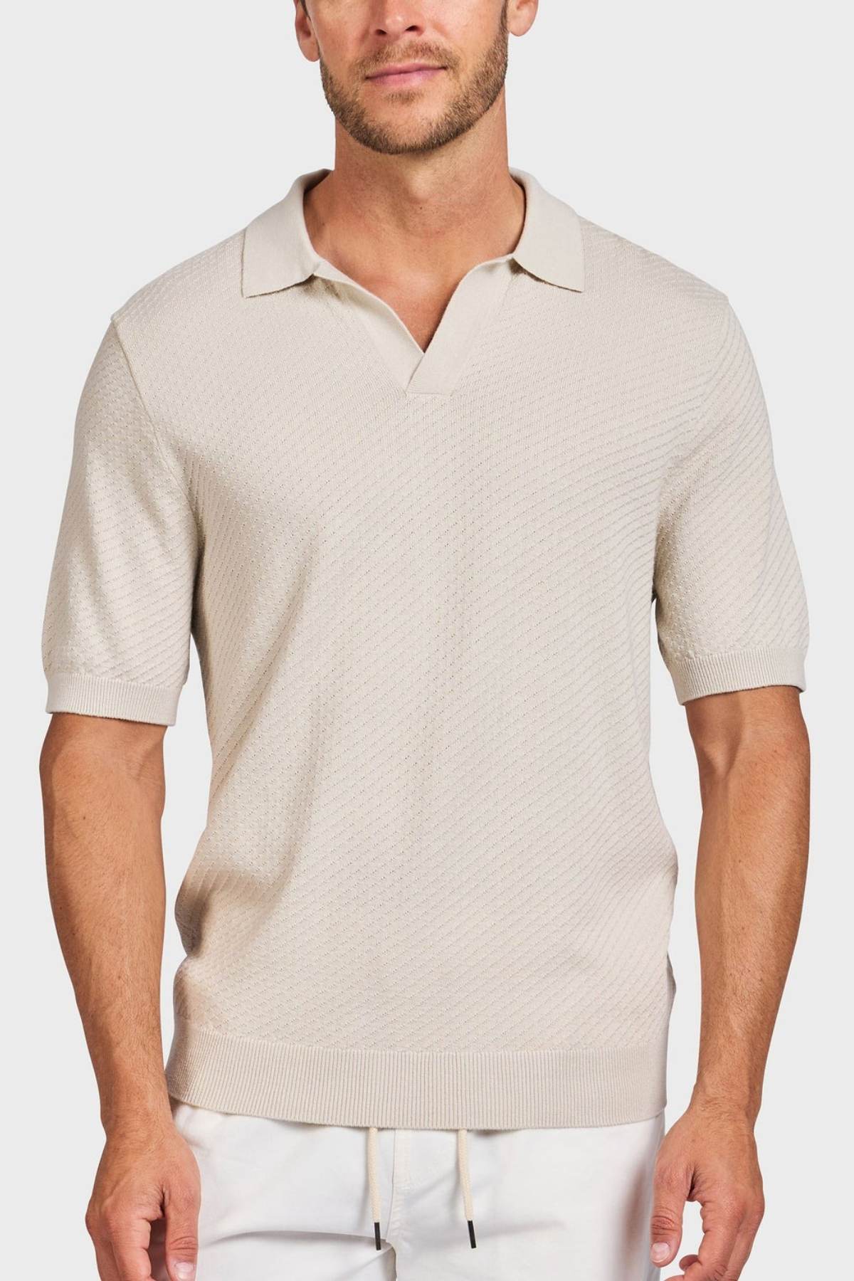 Academy Brand Jonny Textured Knit Polo