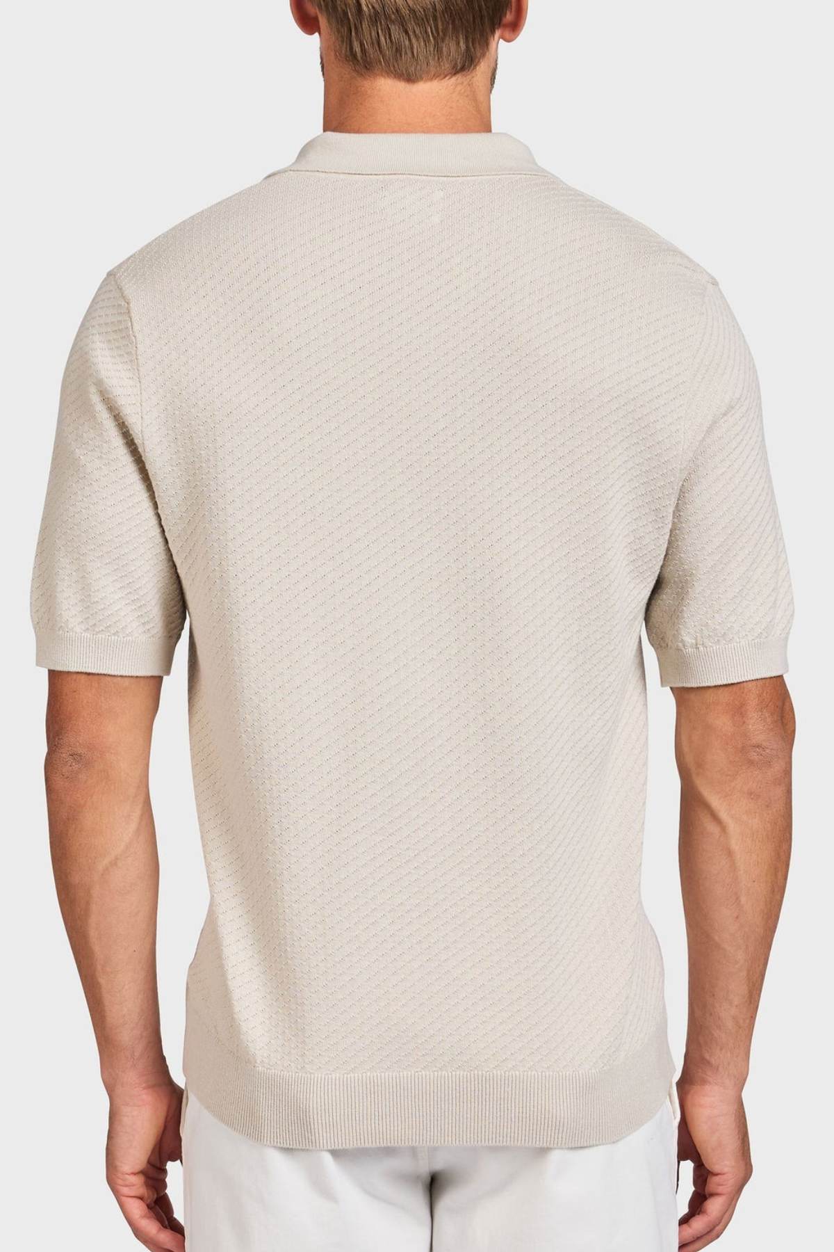 Academy Brand Jonny Textured Knit Polo - Image 3