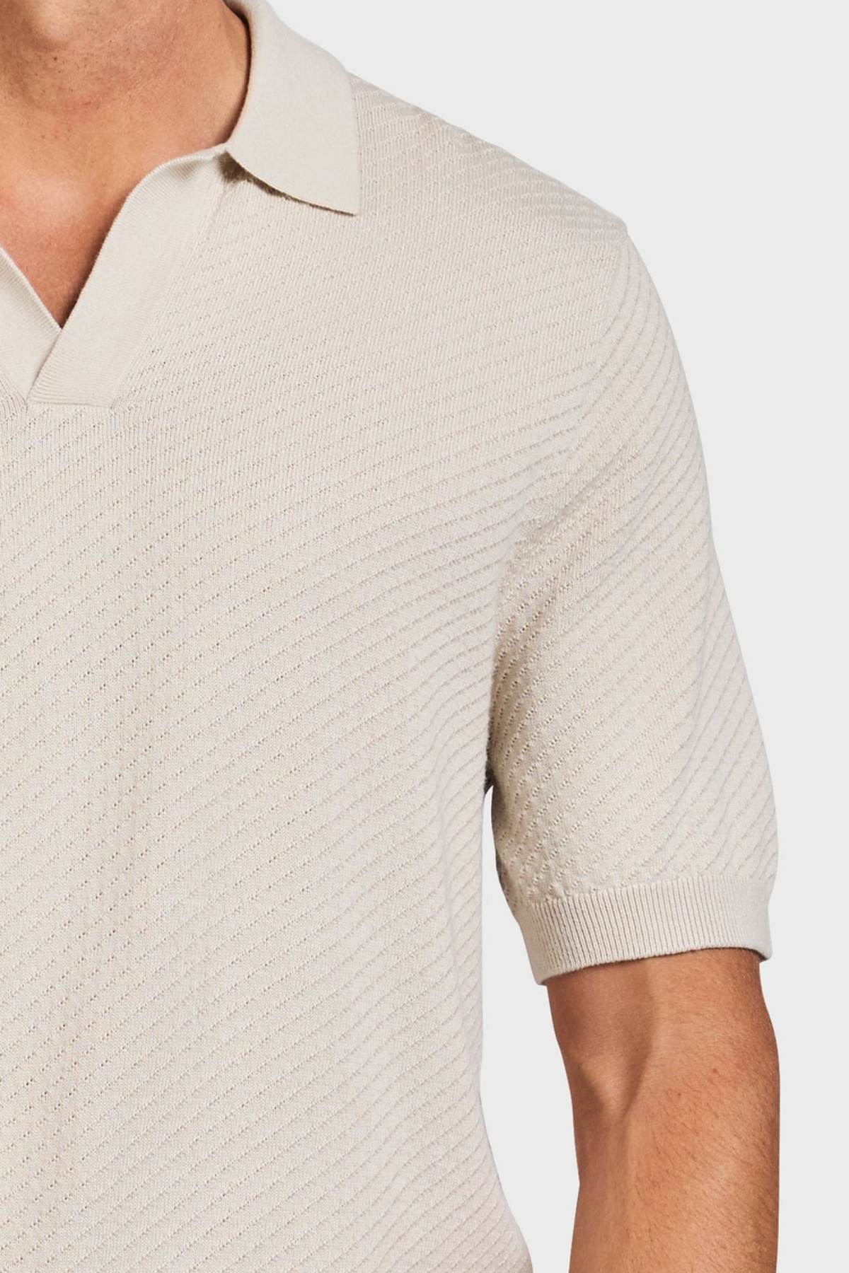 Academy Brand Jonny Textured Knit Polo - Image 4