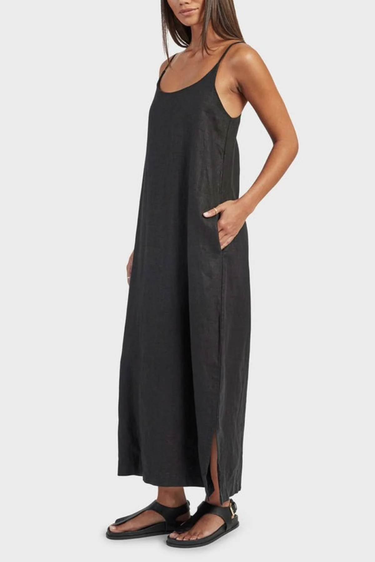 Academy Women Essential Linen Slip Dress - Image 3