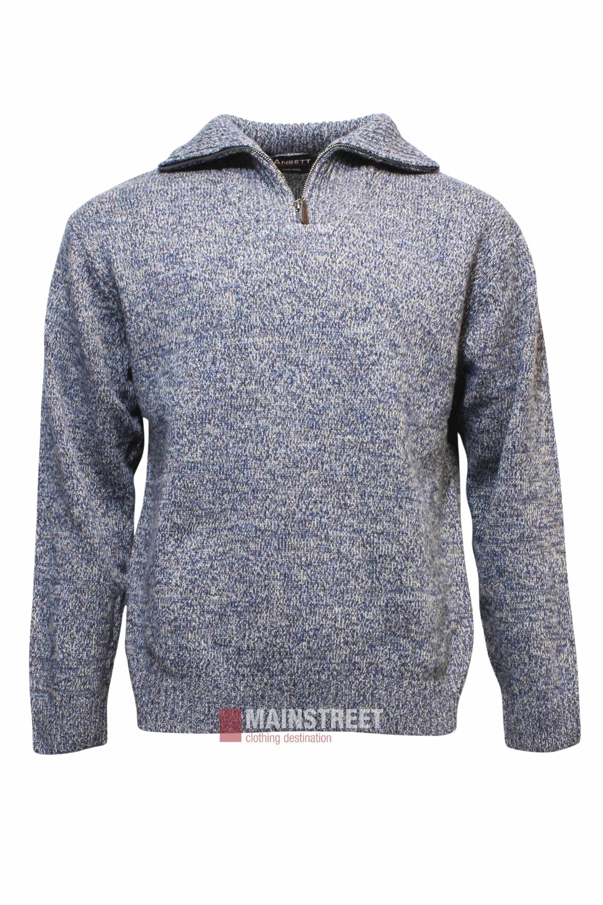 Ansett Pure New Wool 1/2 Zip Knit
