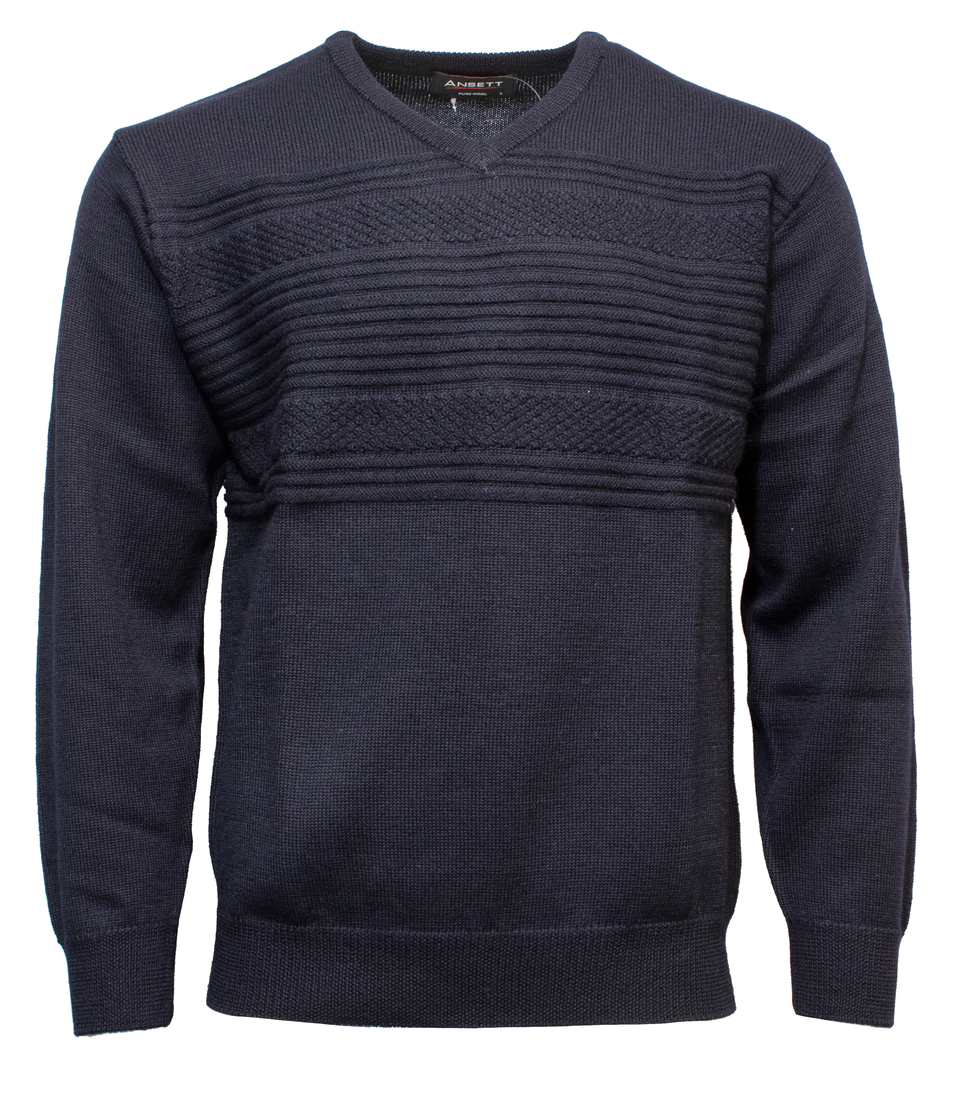 Ansett Pure New Wool Vee Neck