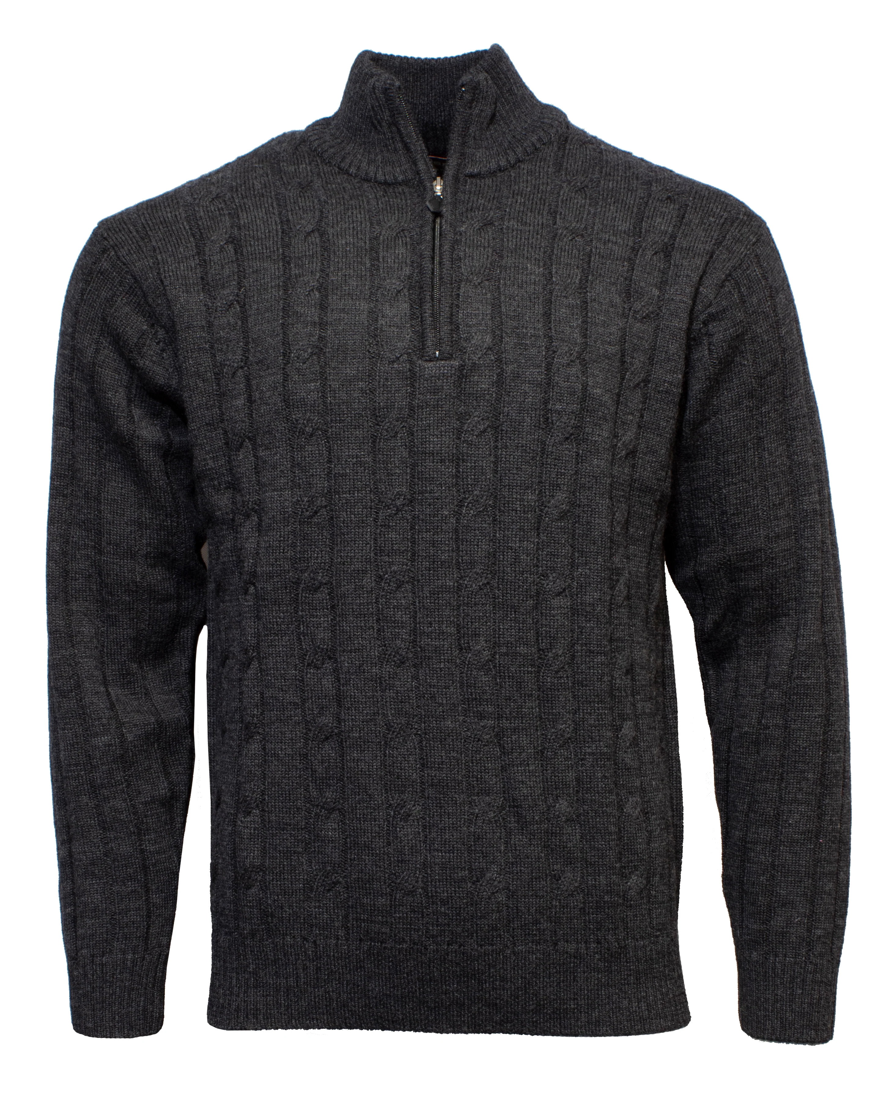 Ansett Pure Wool 1/2 Zip Cable Knit