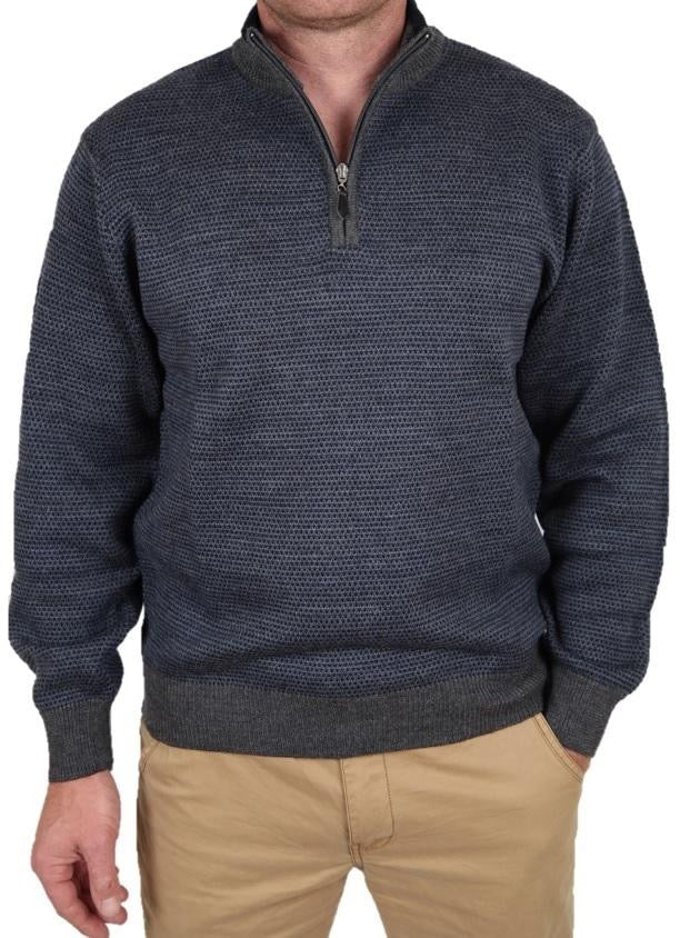 Ansett Pure Wool 2 Tone 1/2 Zip - Image 2