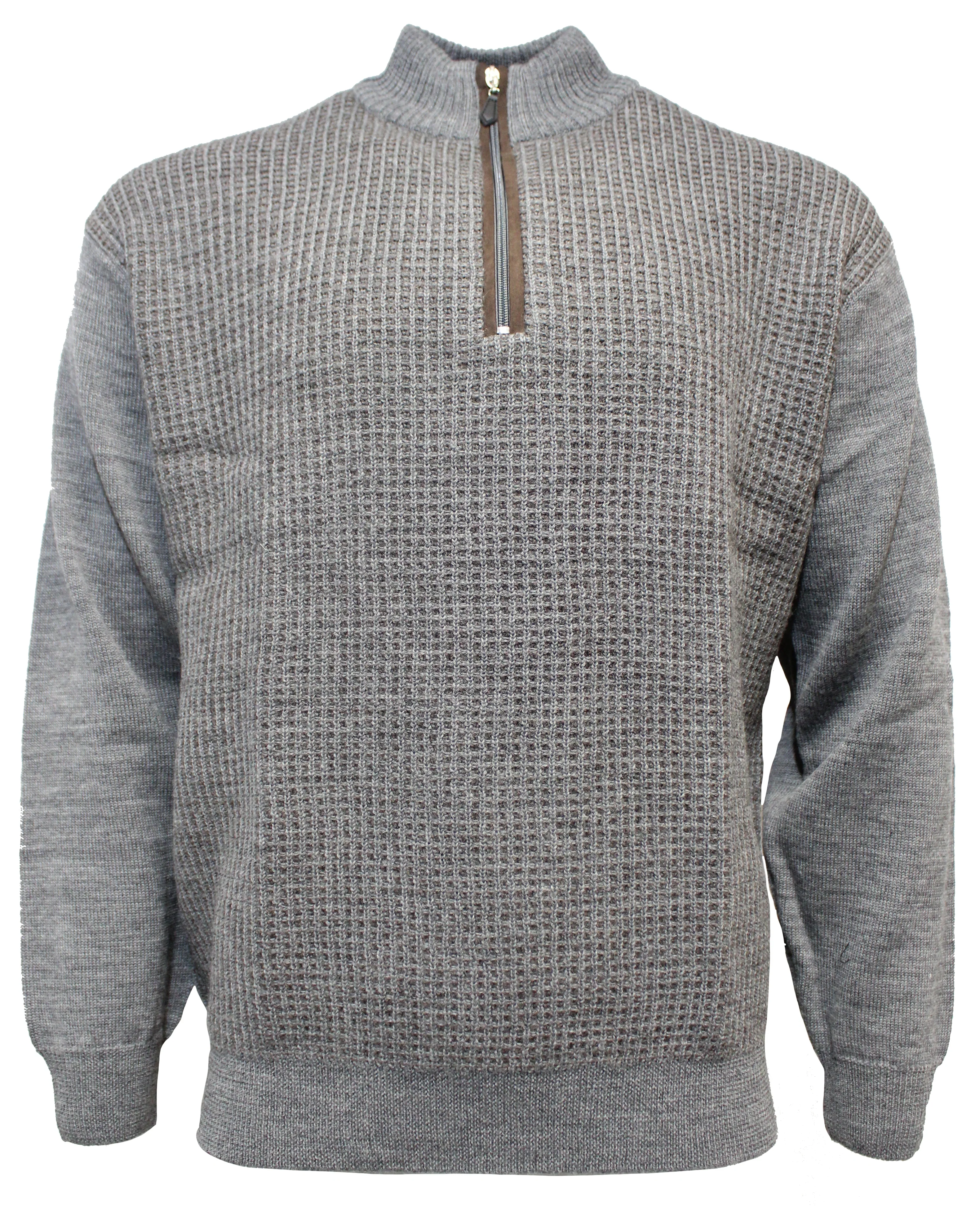 Ansett Pure Wool Crow Foot Half Zip - Image 2