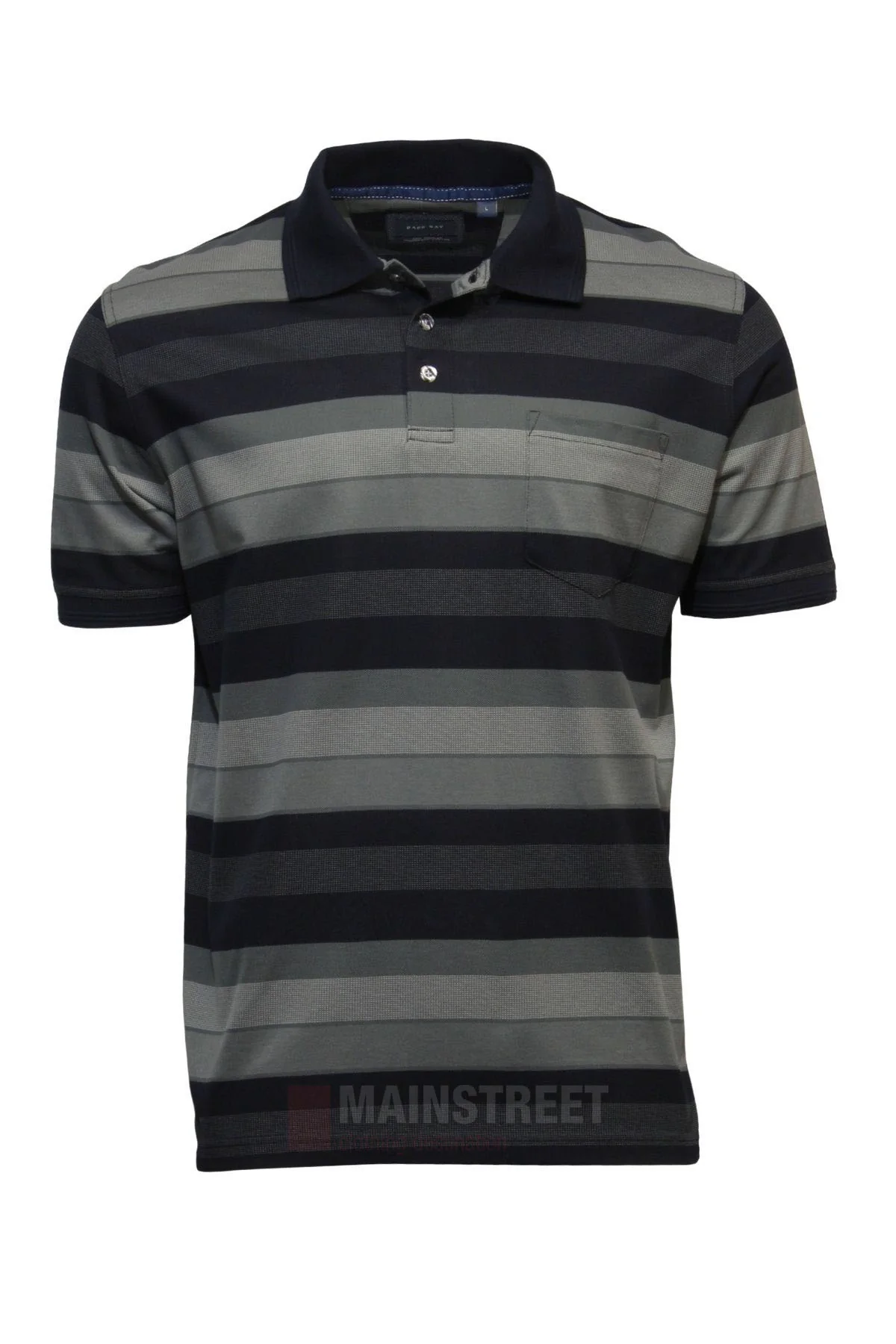 Back Bay Mercerised Cotton Block Stripe Polo