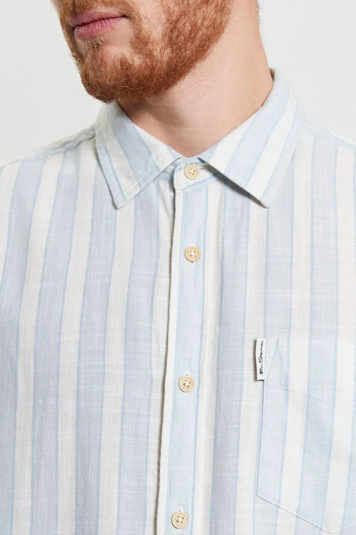 Ben Sherman Framed Candy Stripe Short Sleeve Shirt - Image 3
