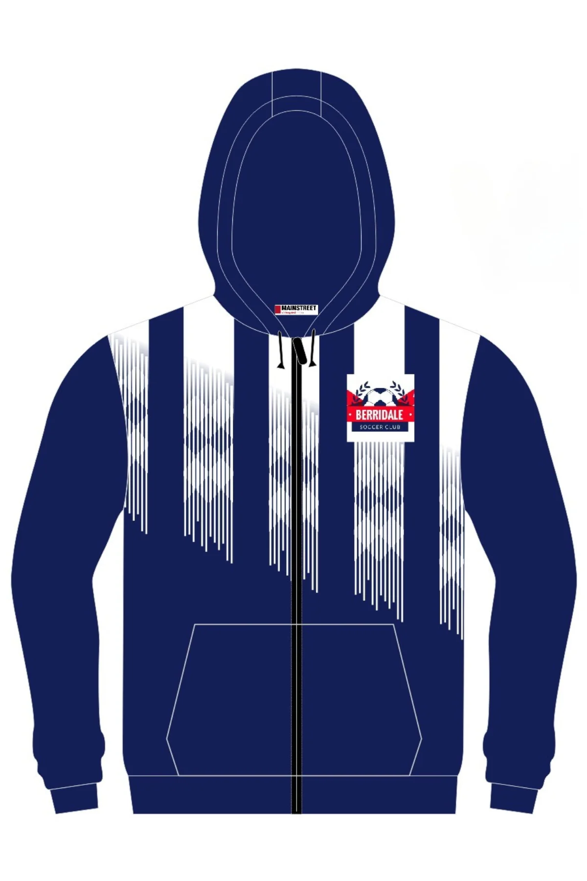 Berridale Football Club Full Zip Polar Fleece Lined Hoodie