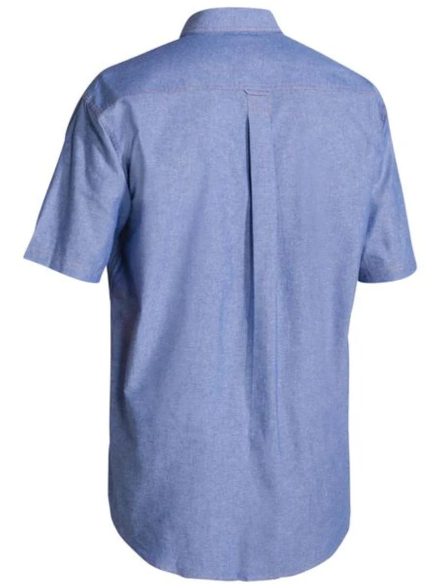 Bisley Chambray Cotton Short Sleeve Shirt - Image 2