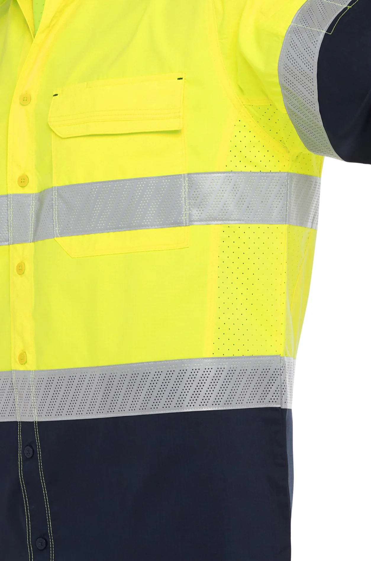 Bisley X Airflow Hi Vis Stretch Ripstop Shirt - Image 3