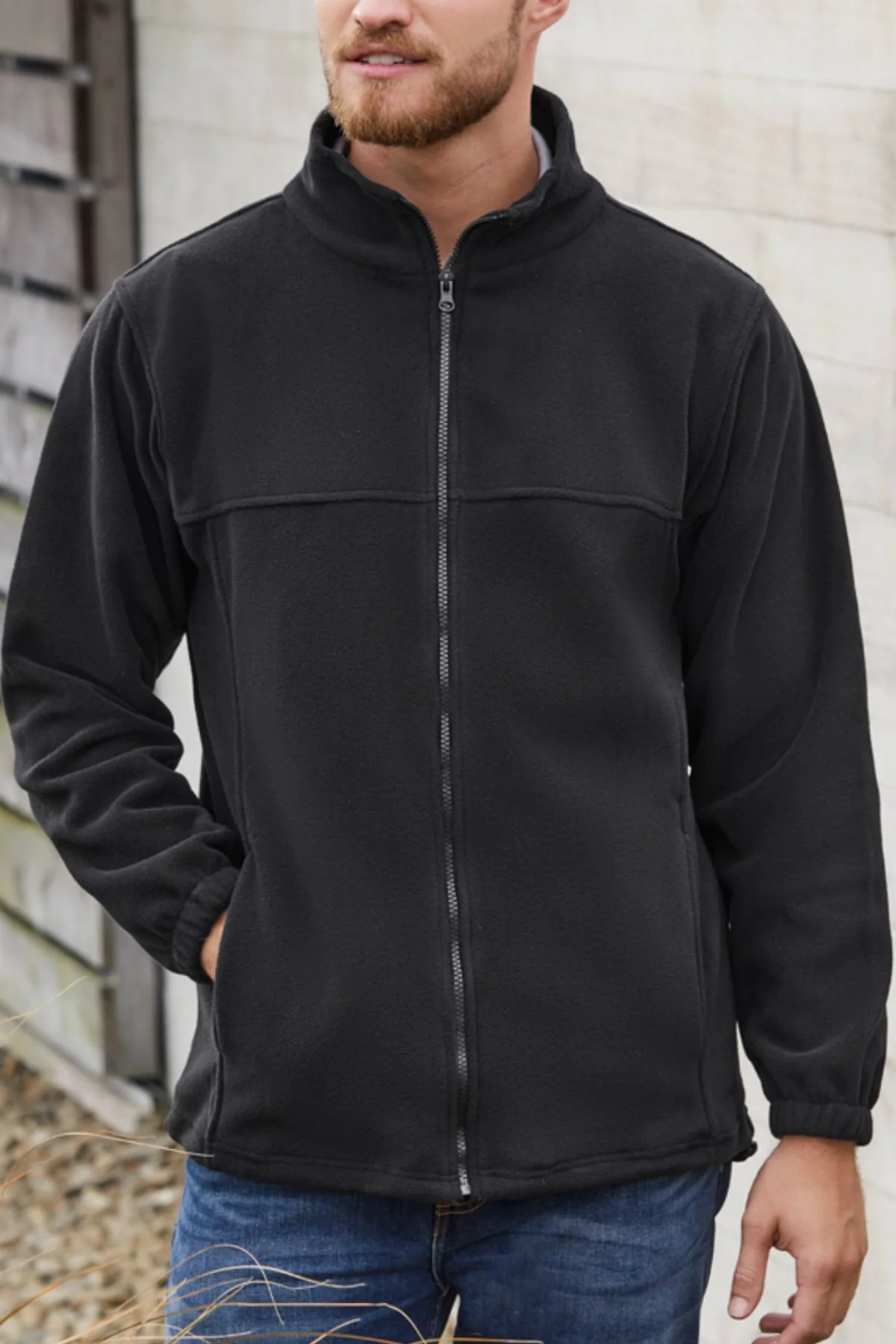 Biz Collection Plain Micro Fleece Jacket - Image 3
