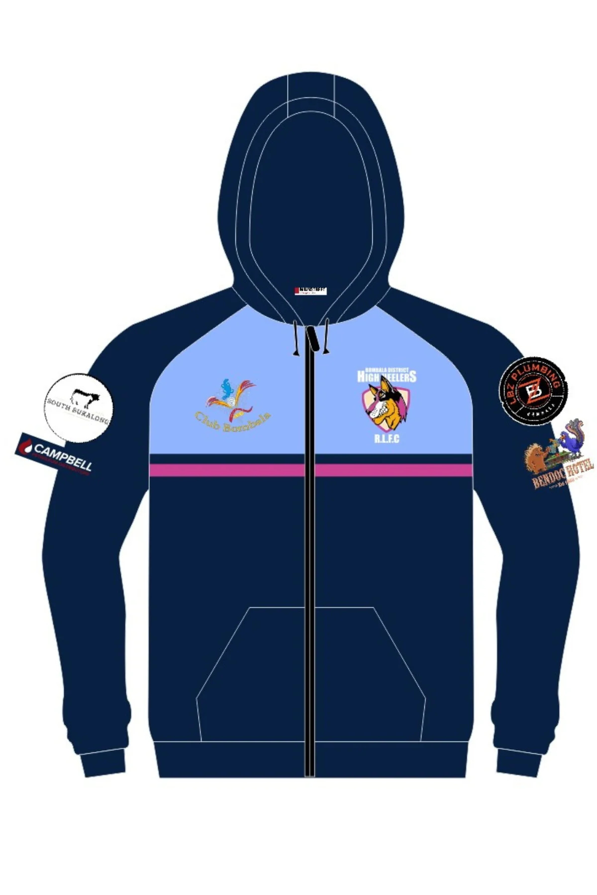 Bombala High Heelers Full Zip Polar Fleece Lined Hoodie ** PRE-ORDER**