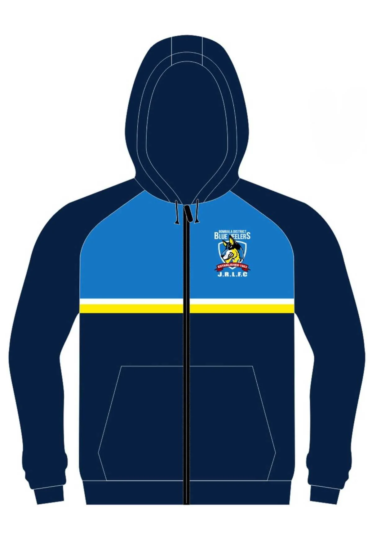 Bombala Junior Blue Heelers Full Zip Polar Fleece Lined Hoodie ** PRE-ORDER**