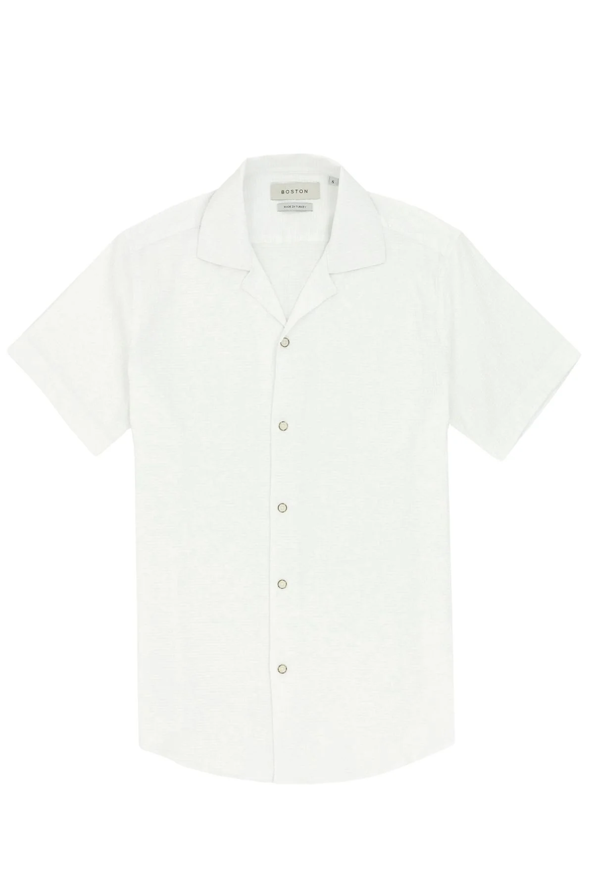 Boston James Textured Cotton Short Sleeve Shirt