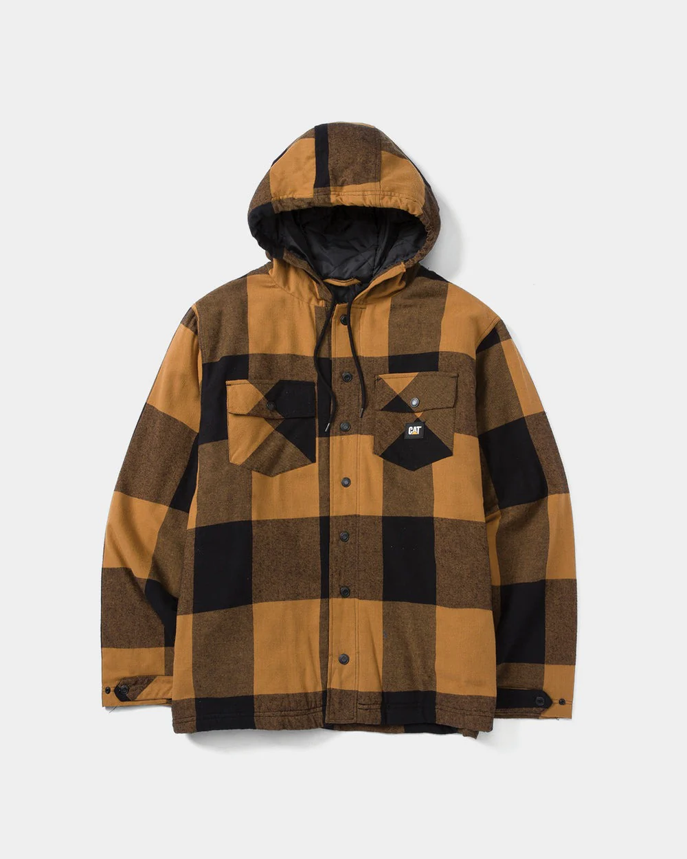 CAT Hooded Flannel Shirt Jacket