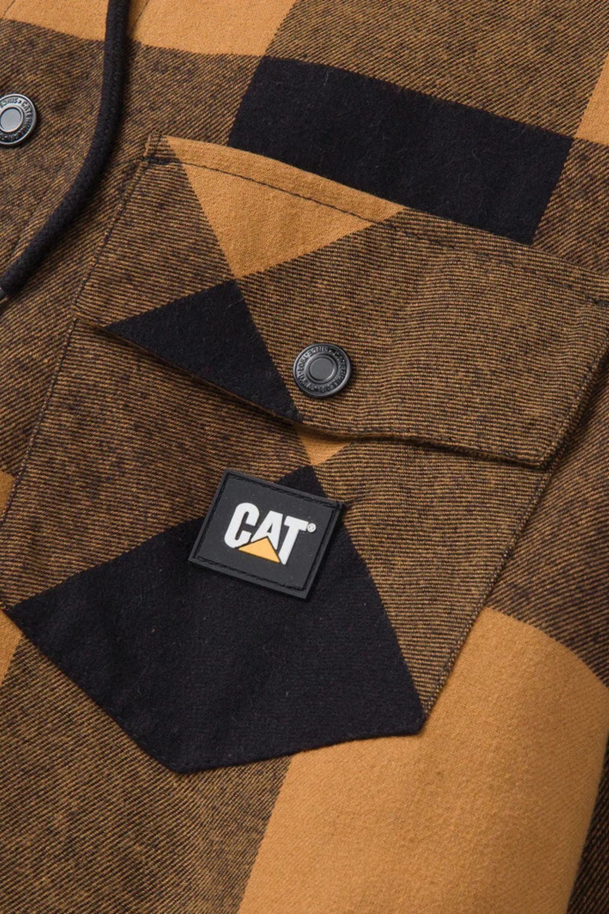CAT Hooded Flannel Shirt Jacket - Image 4