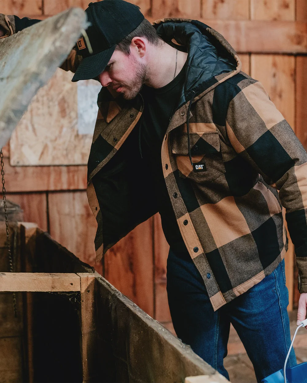 CAT Hooded Flannel Shirt Jacket - Image 6