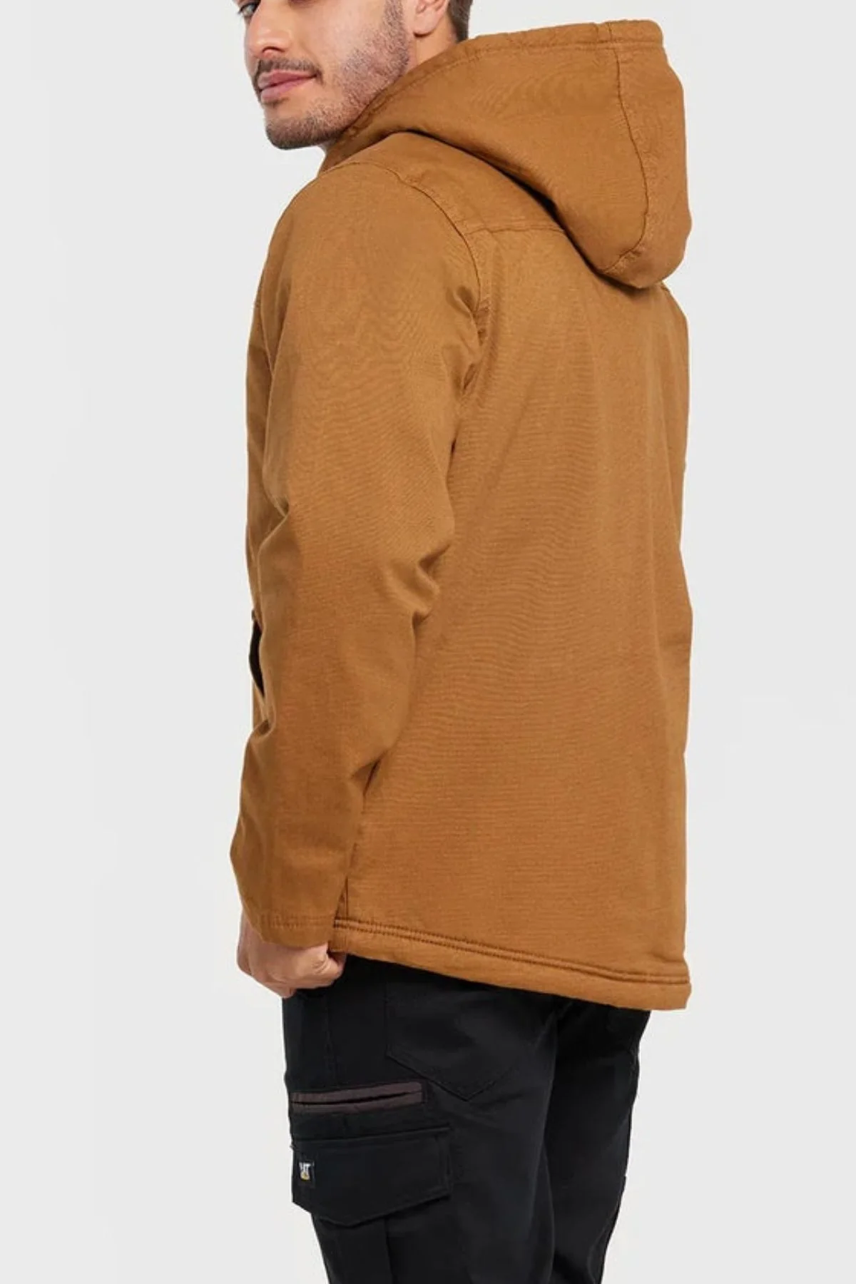 CAT Hooded Sherpa Lined Jacket - Image 2