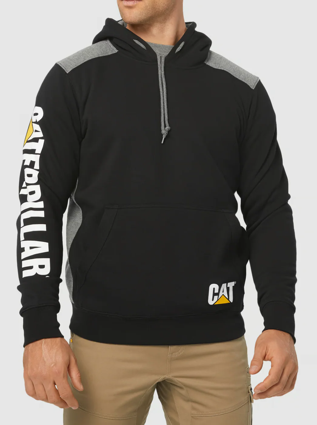 CAT Logo Panel Hooded Sweat