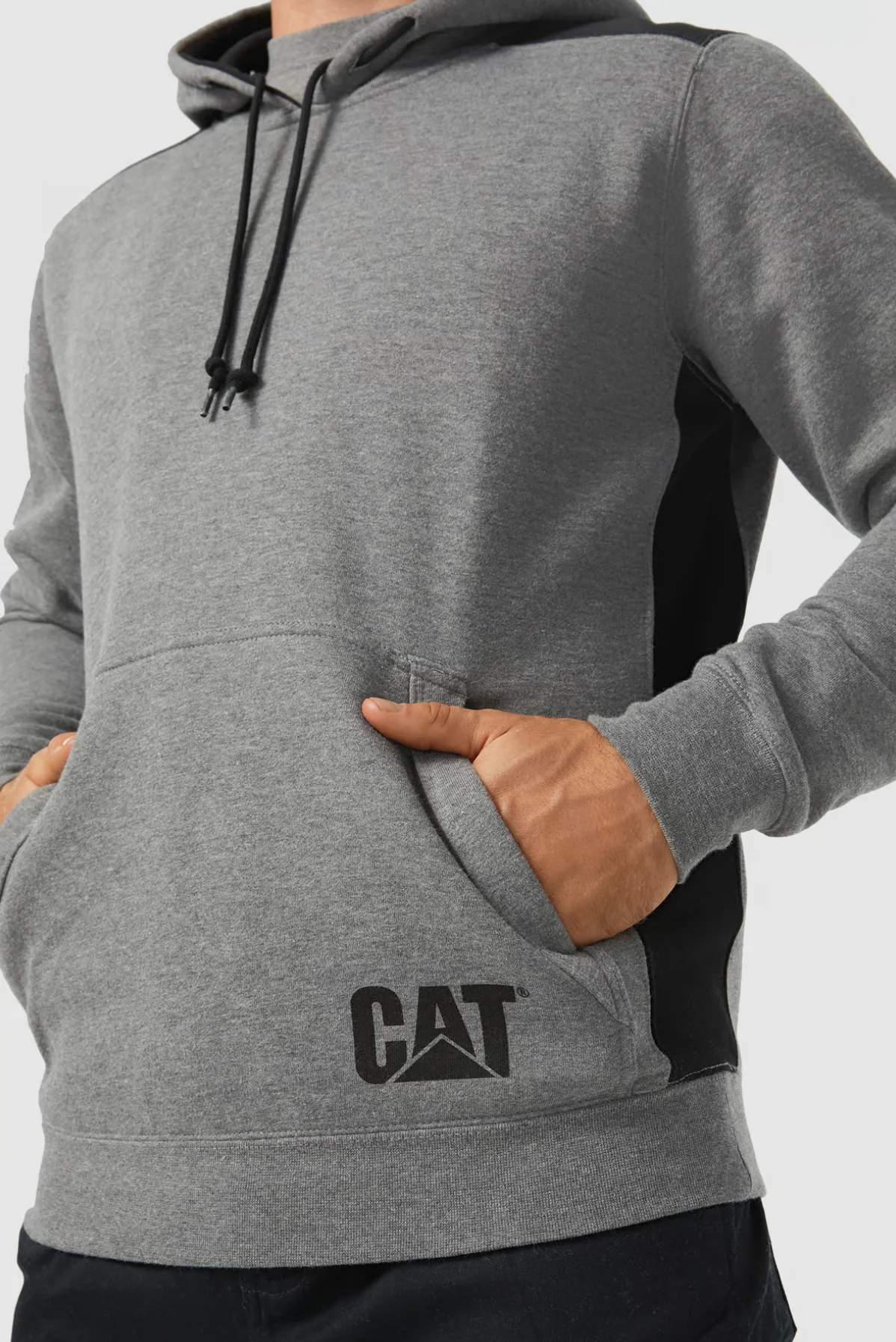 CAT Logo Panel Hooded Sweat - Image 2