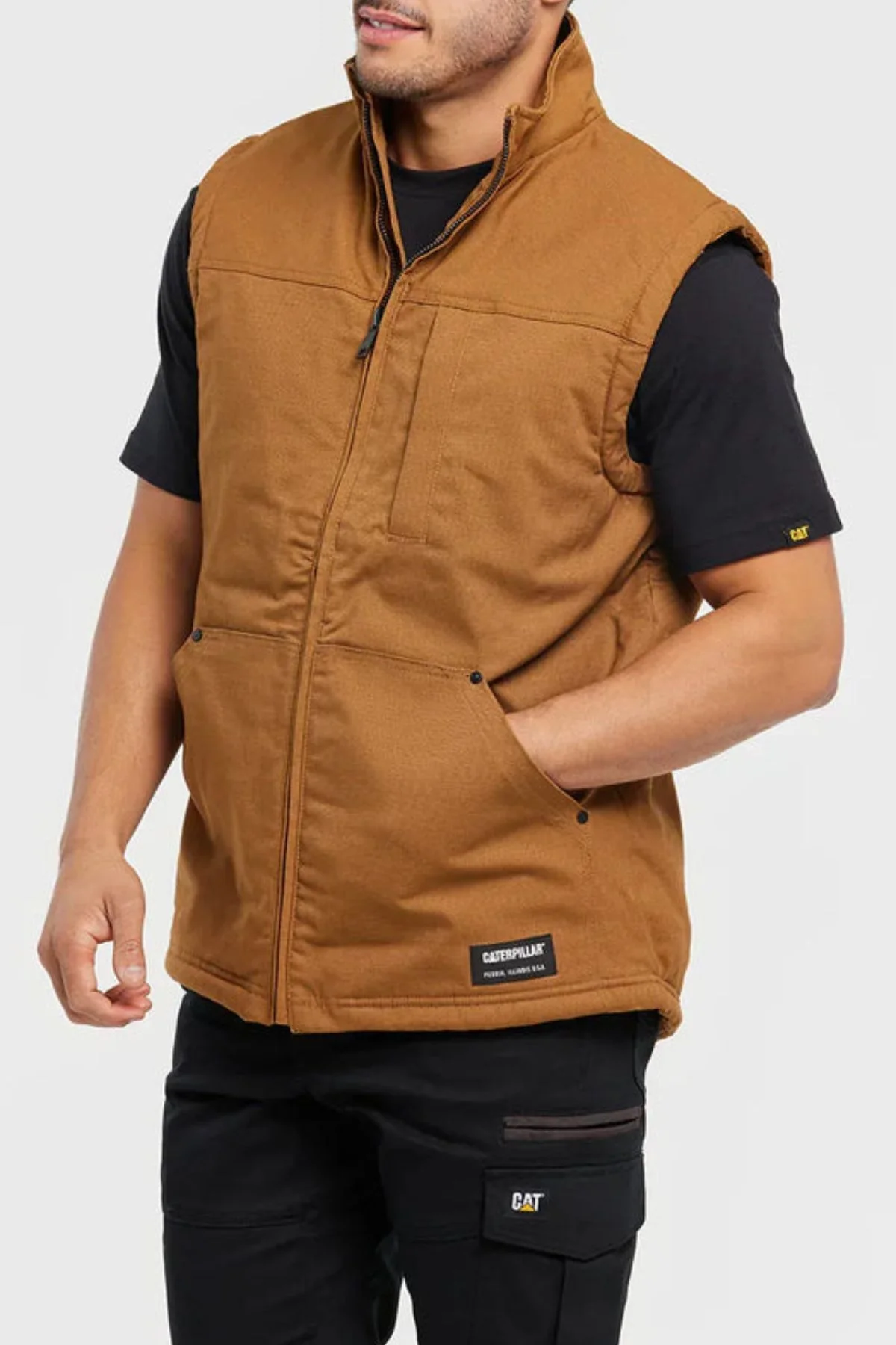 CAT Sherpa Lined Vest - Image 3