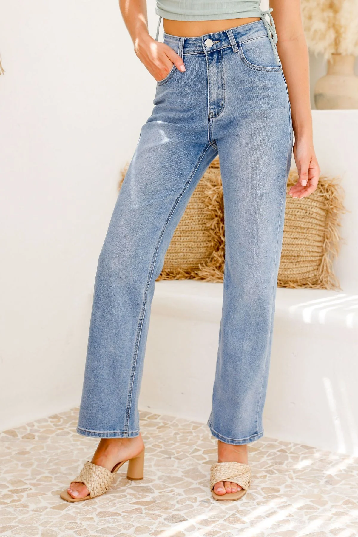 Country Denim Straight Leg Stretchy Jean