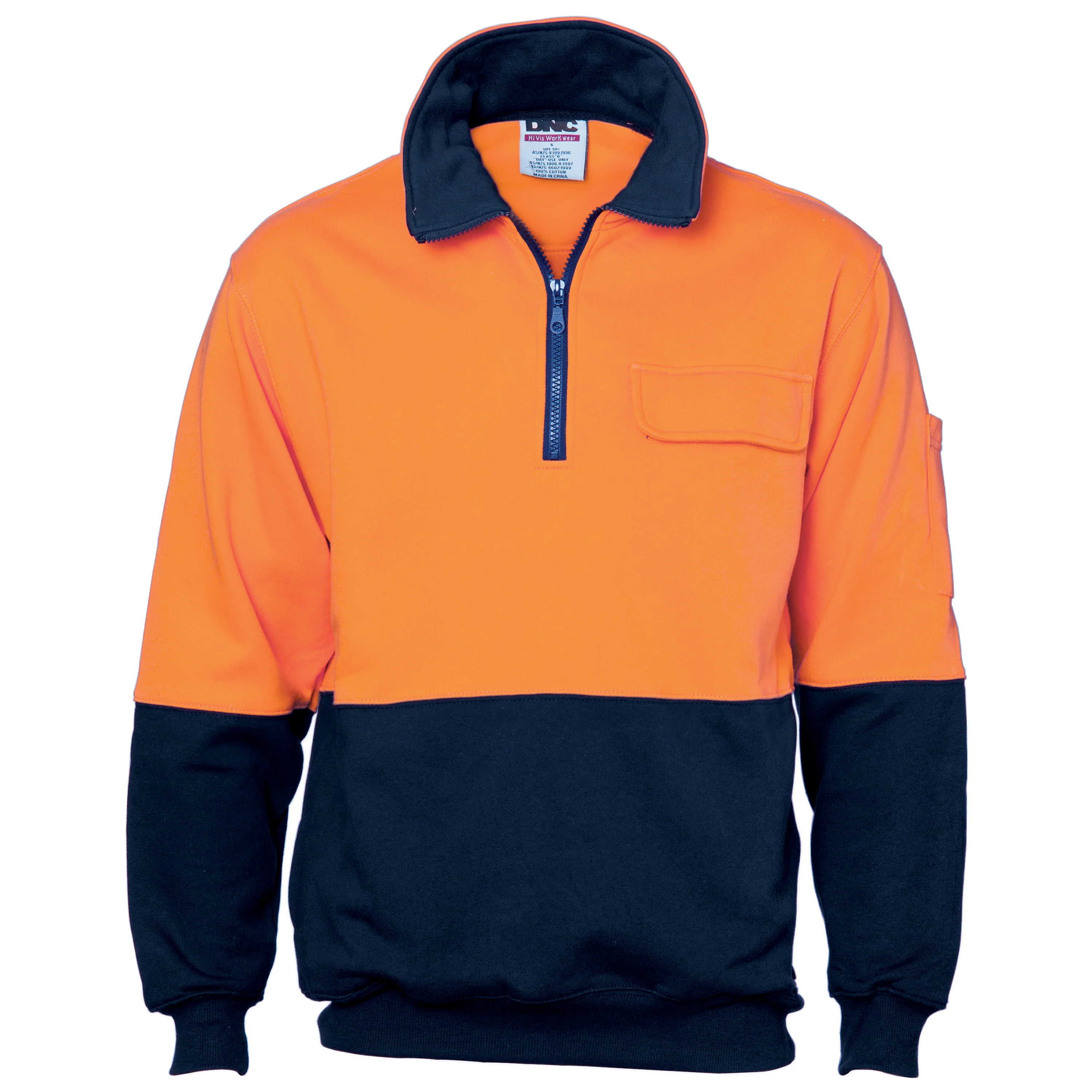 DNC Hi Vis Cotton 1/2 Zip Fleece - Image 2