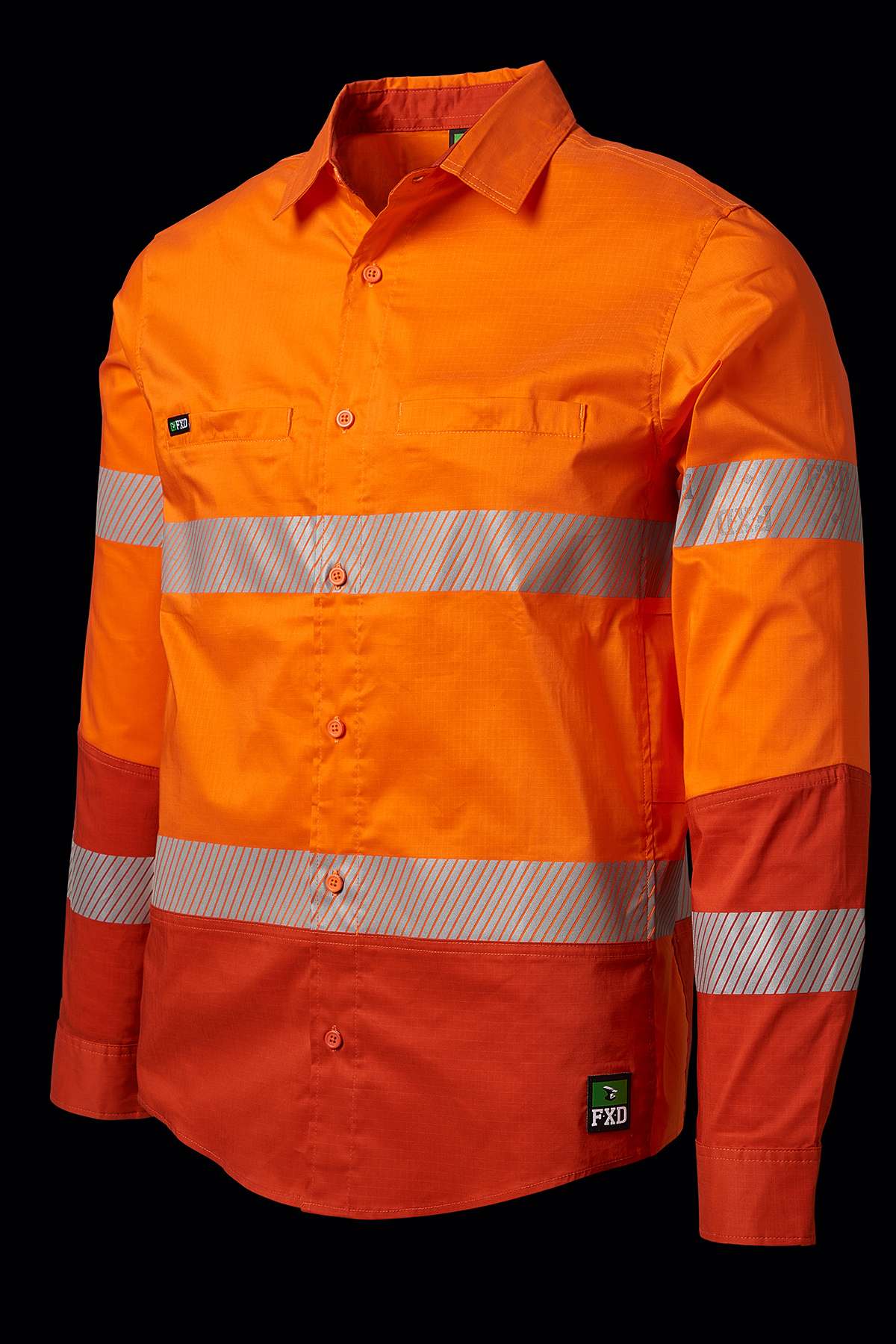 FXD LSH-2T Hi Vis Taped Stretch Long Sleeve Work Shirt - Image 2