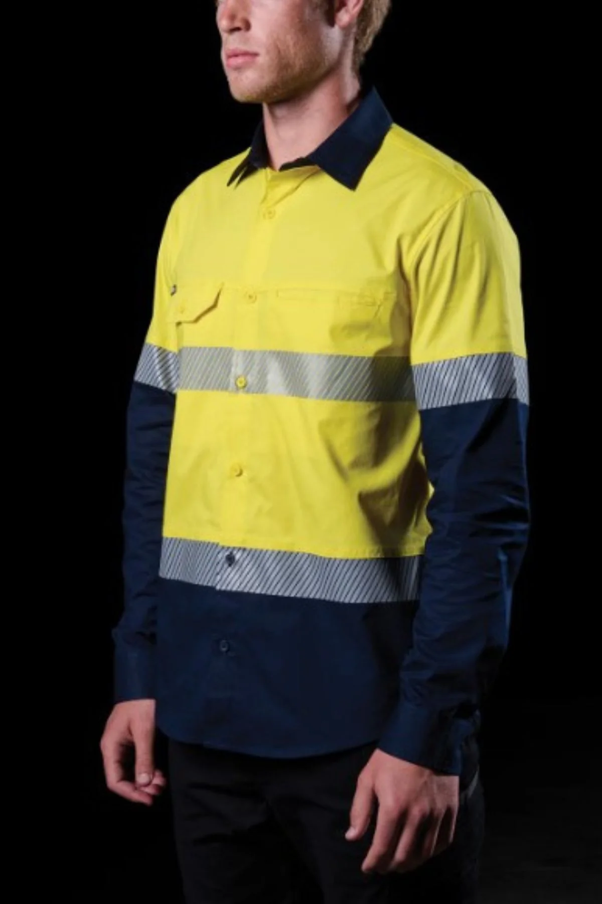 FXD LSH-4T Taped Hi Vis Vented Stretch Work Shirt - Image 3