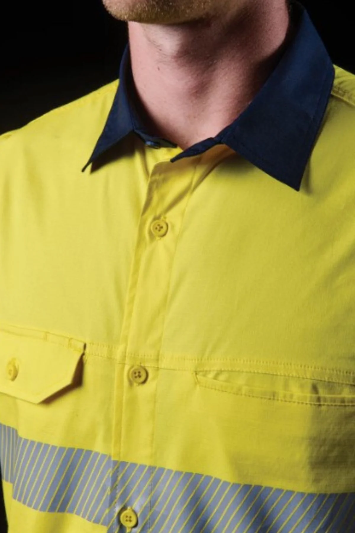 FXD LSH-4T Taped Hi Vis Vented Stretch Work Shirt - Image 4