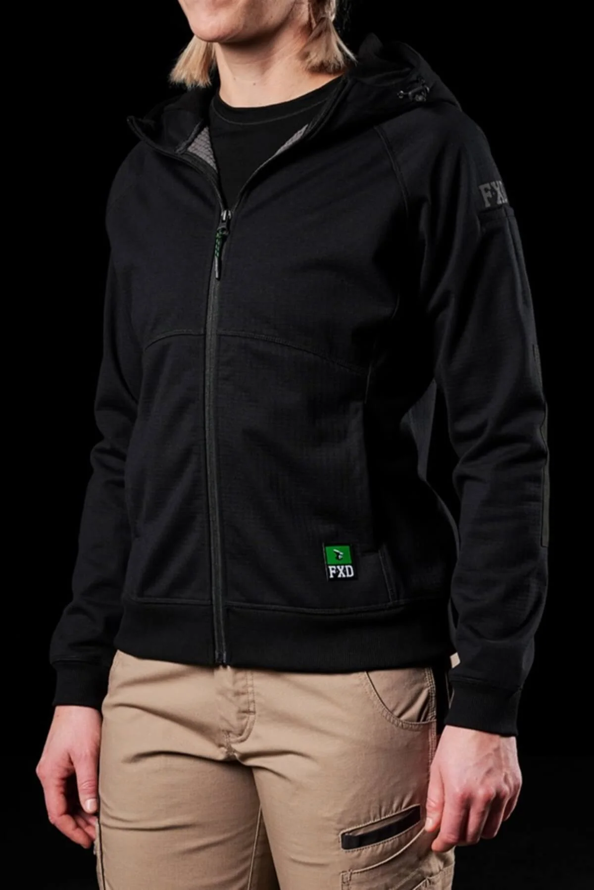 FXD WF-3W Womens Bonded 3-Layer Membrane Fleece Zip Hoodie - Image 2