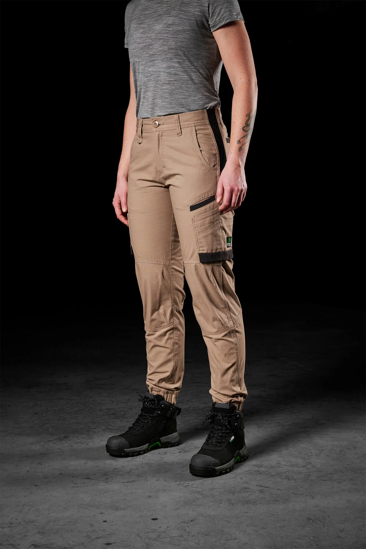 FXD WP-8W Womens Cuffed Stretch Ripstop Work Pants - Image 2