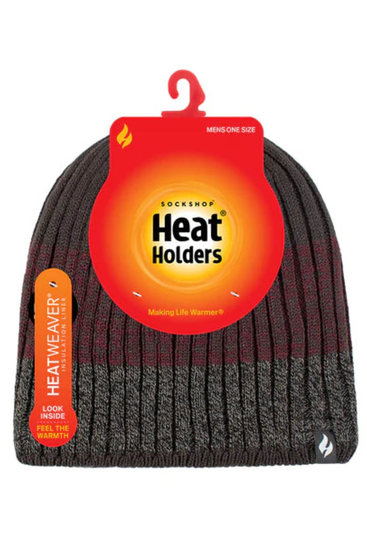 Heat Holders Linden Block Stripe Mens Thermal Beanie - Image 3