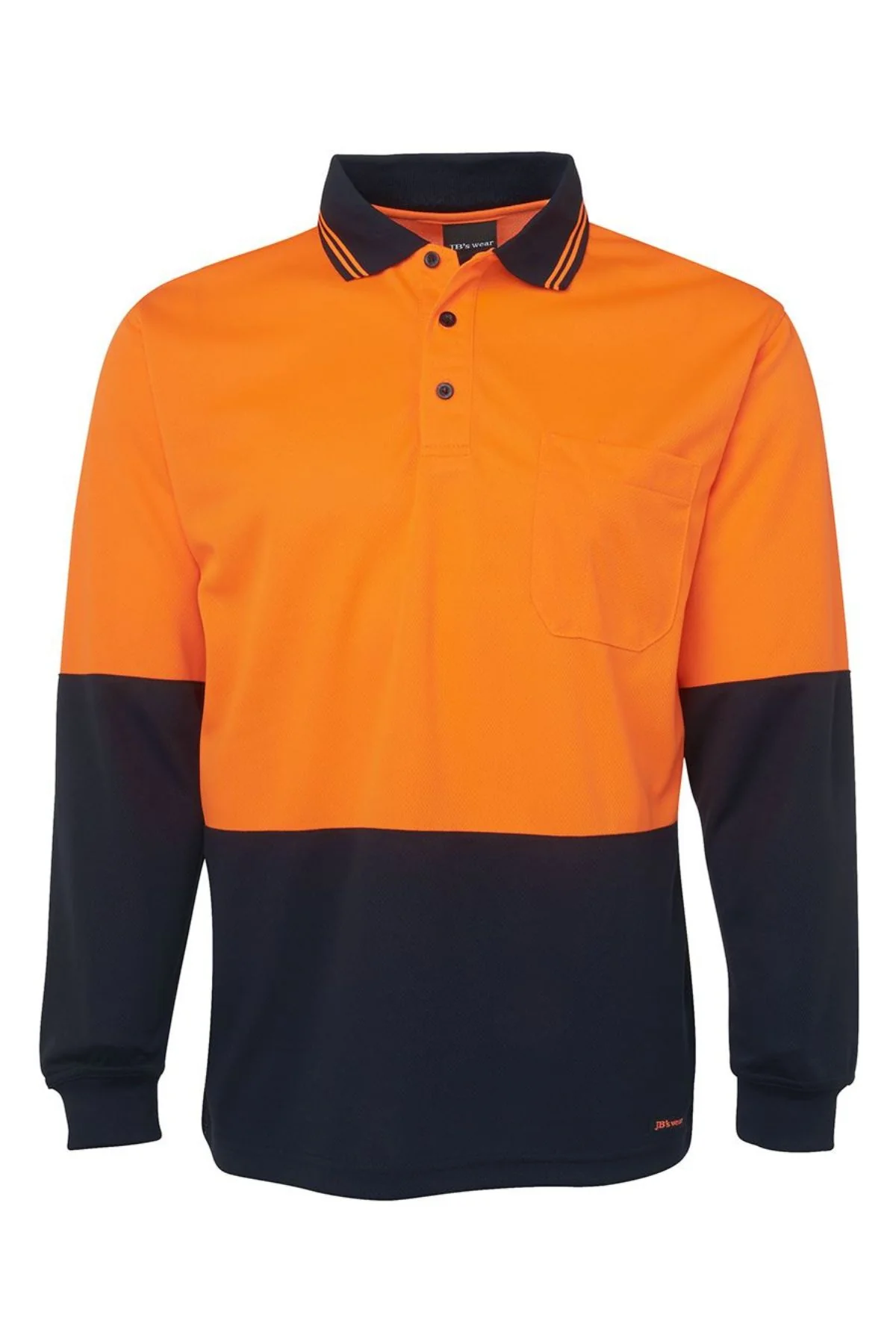 JBs Hi Vis L/S Traditional Polo