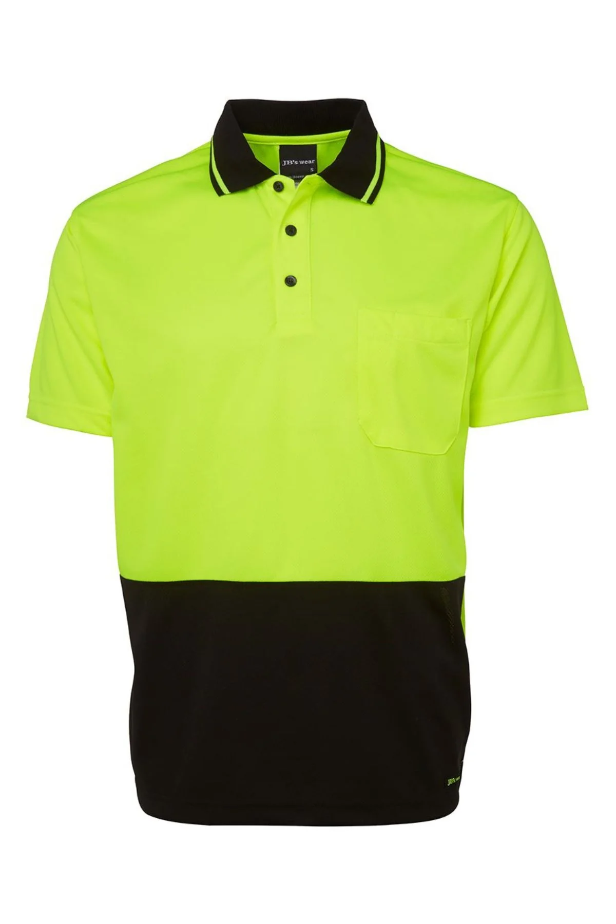 JBs Hi Vis Non Cuff Traditional Polo