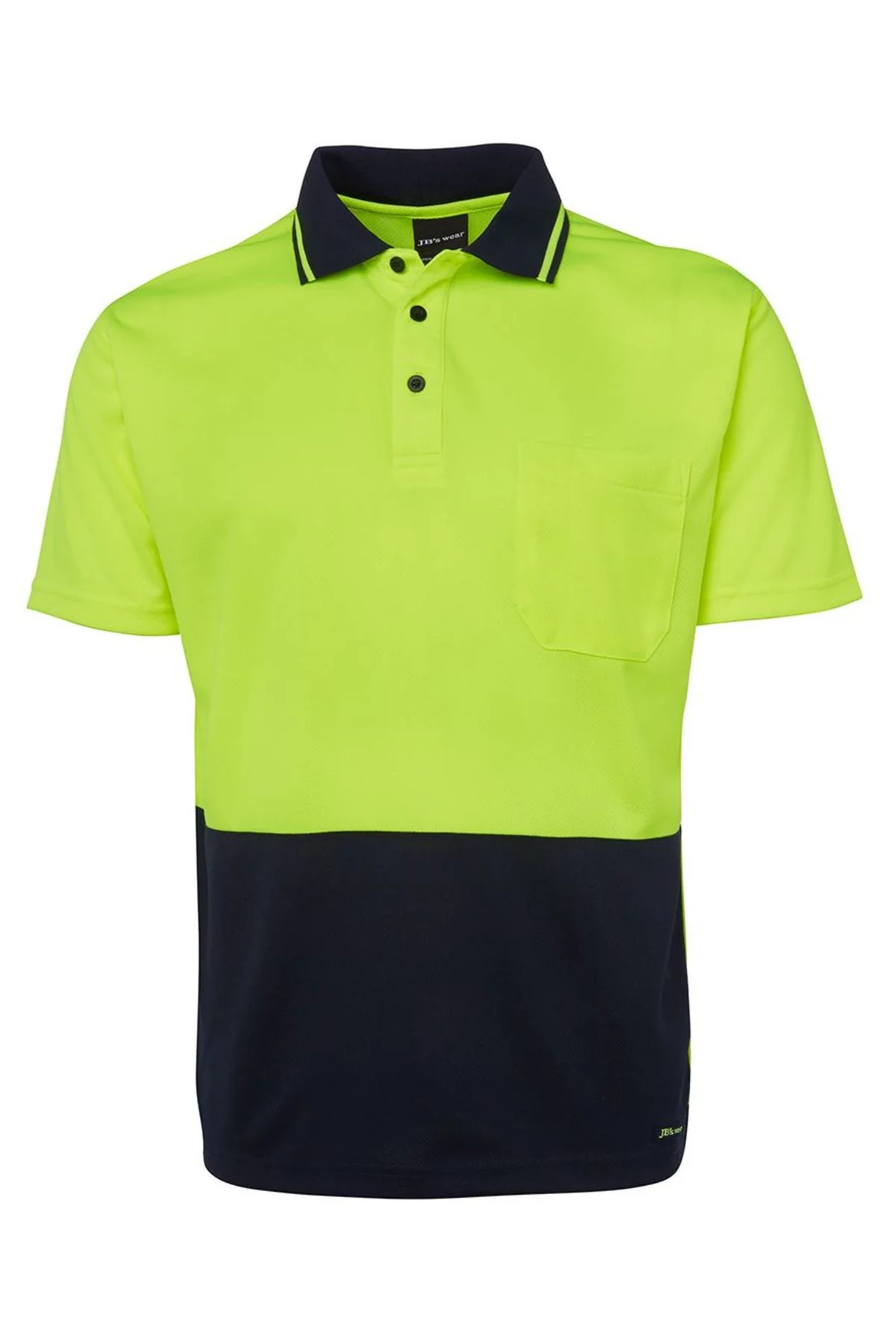 JBs Hi Vis Non Cuff Traditional Polo