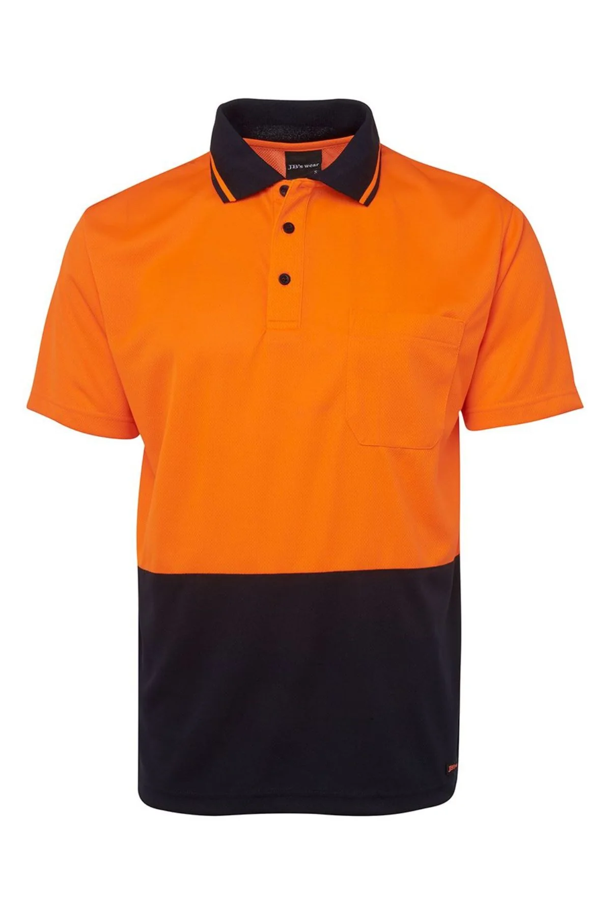 JBs Hi Vis Non Cuff Traditional Polo