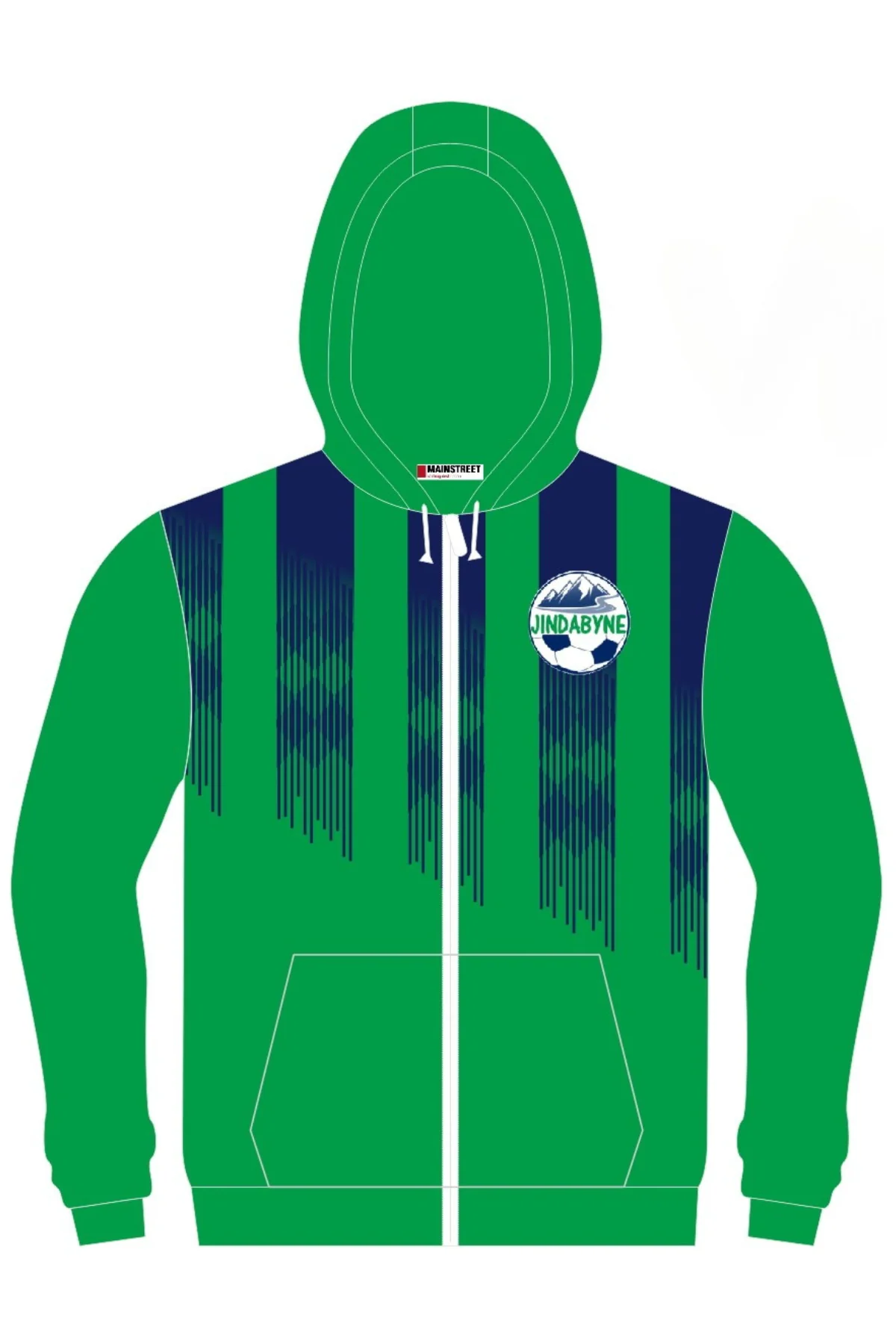Jindabyne Football Club Full Zip Polar Fleece Lined Hoodie