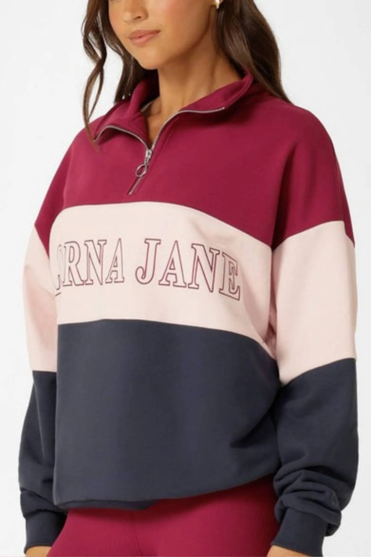 Lorna Jane Sidelines Panelled Quarter Zip Sweat