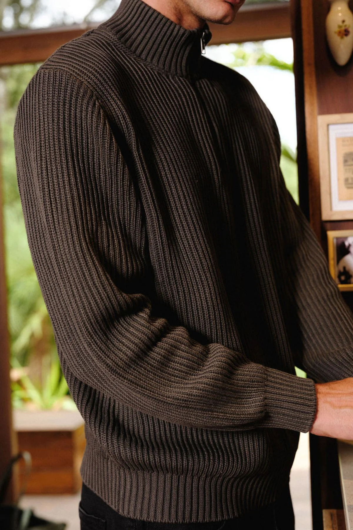 Mr Simple Beau Quarter Zip Knit Sweater - Image 2