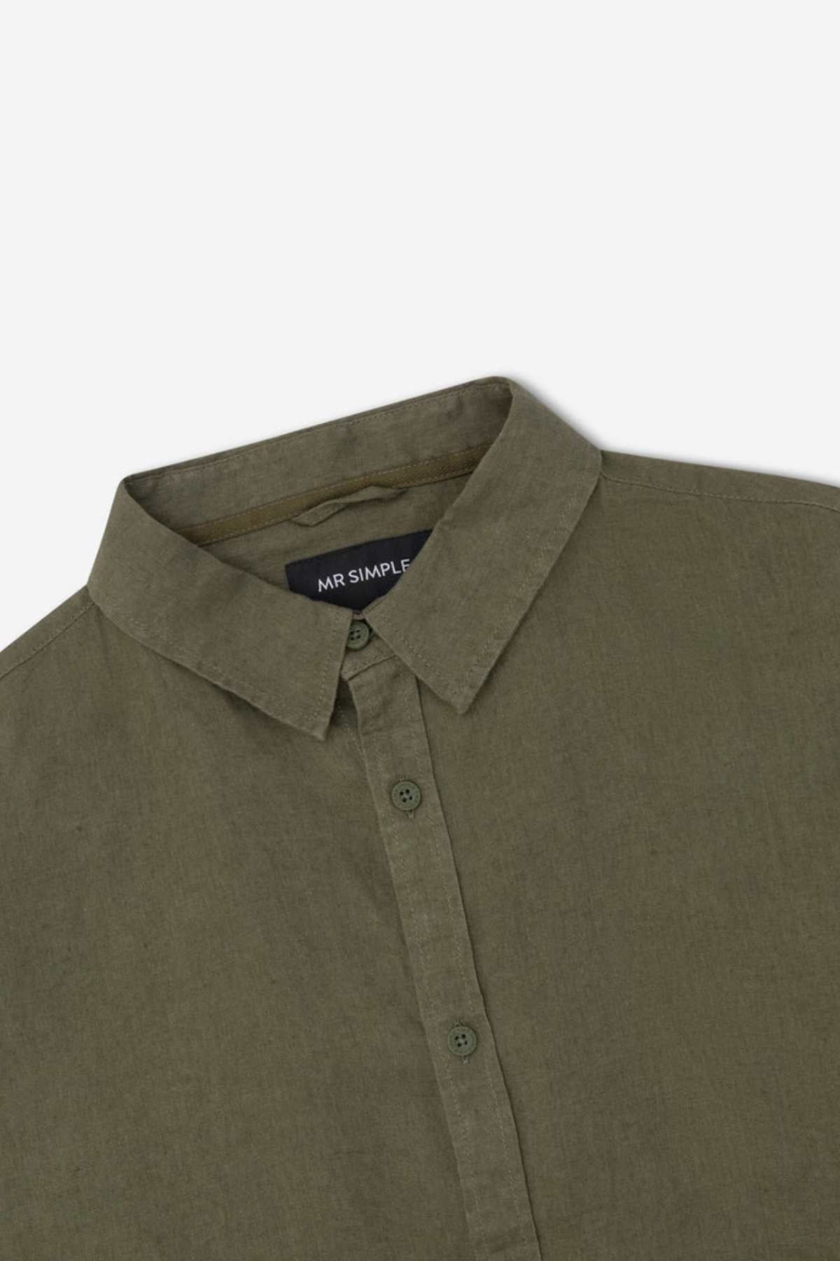Mr Simple Linen Long Sleeve Shirt - Image 4