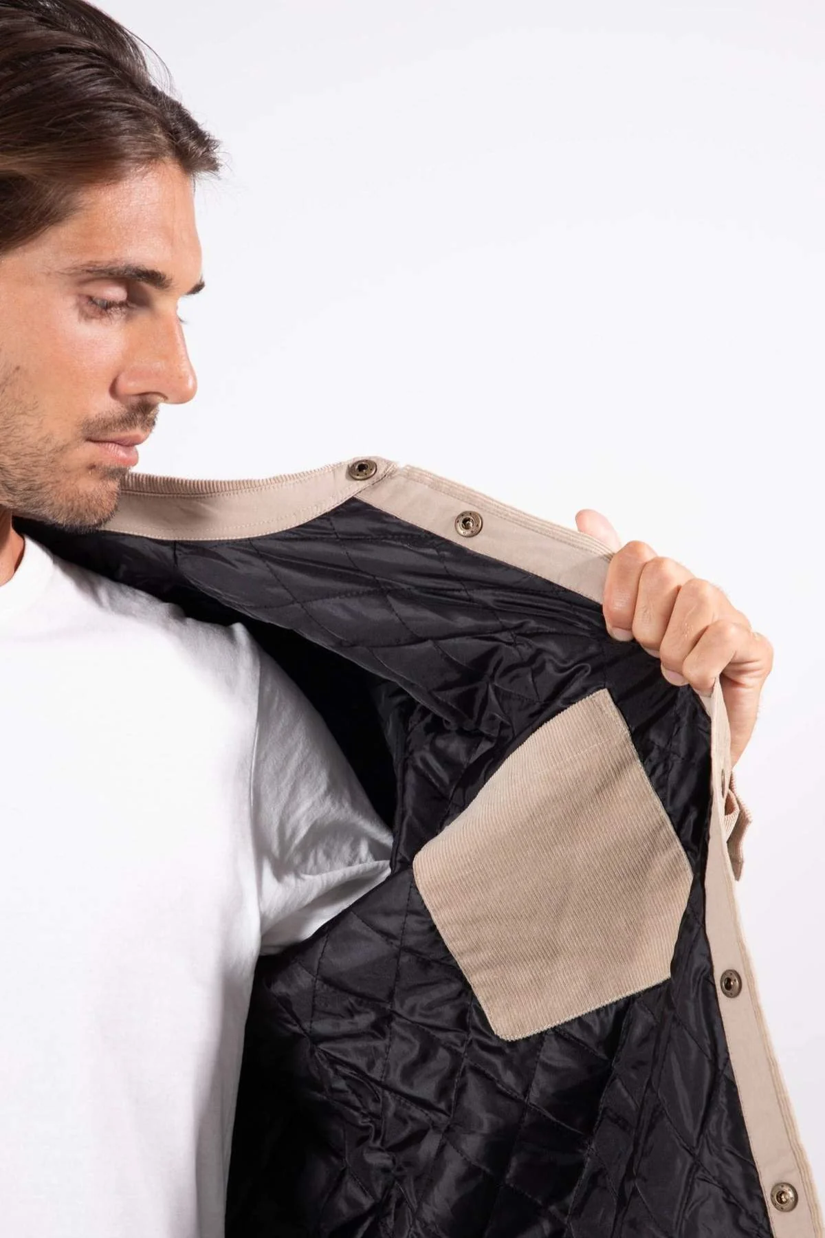 Mr Simple Quilted Cord Jacket - Image 4