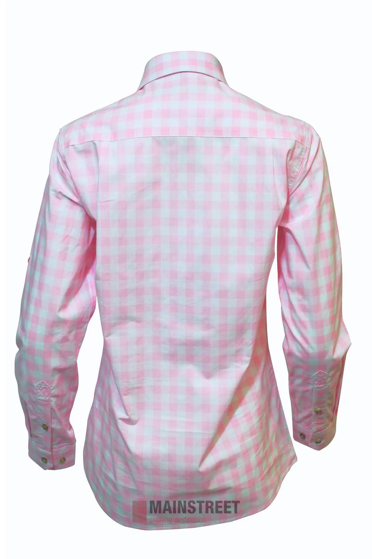 Pilbara Ladies Check Closed Front Long Sleeve Shirt - Image 2