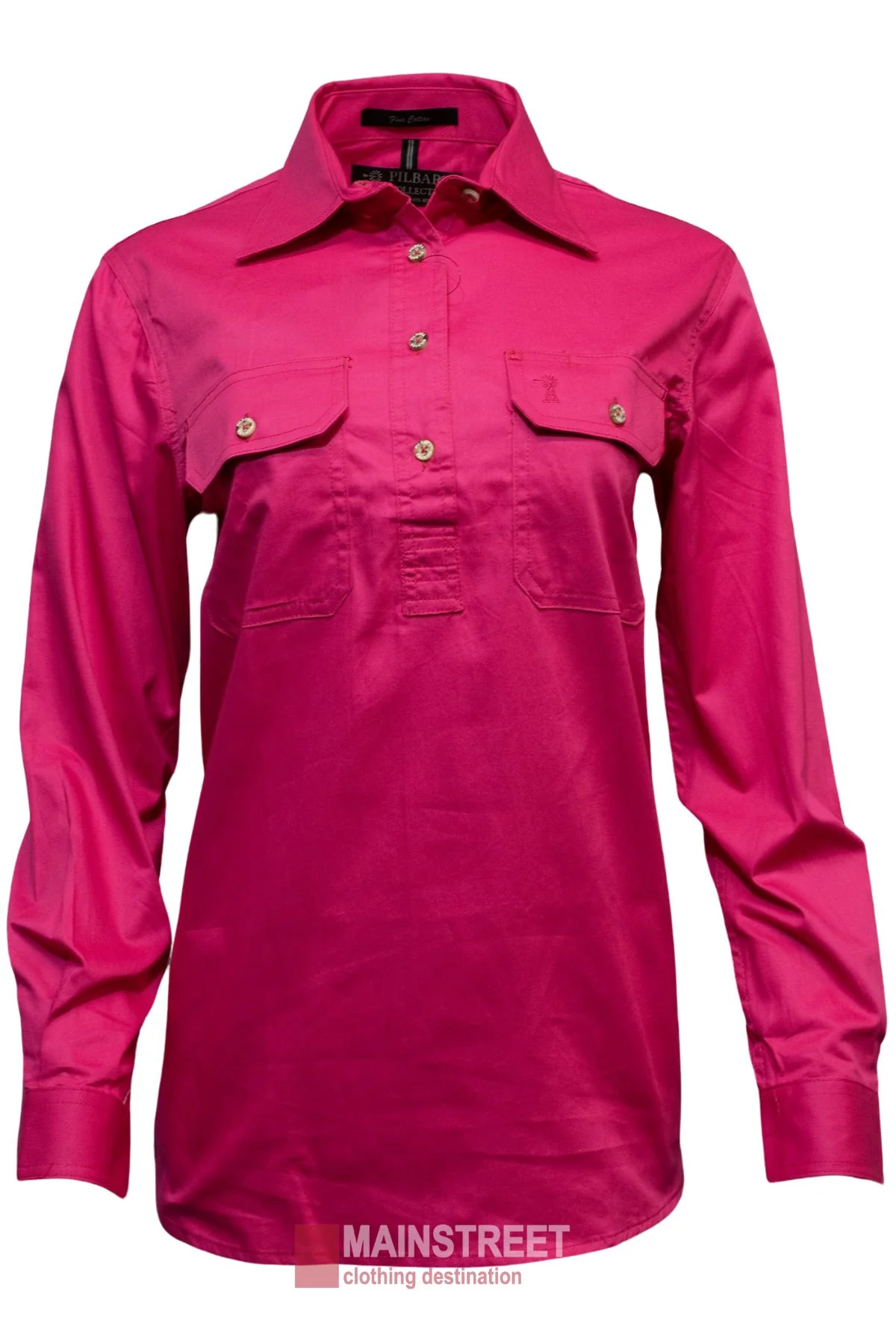Pilbara Ladies Long Sleeve Closed Front Shirt