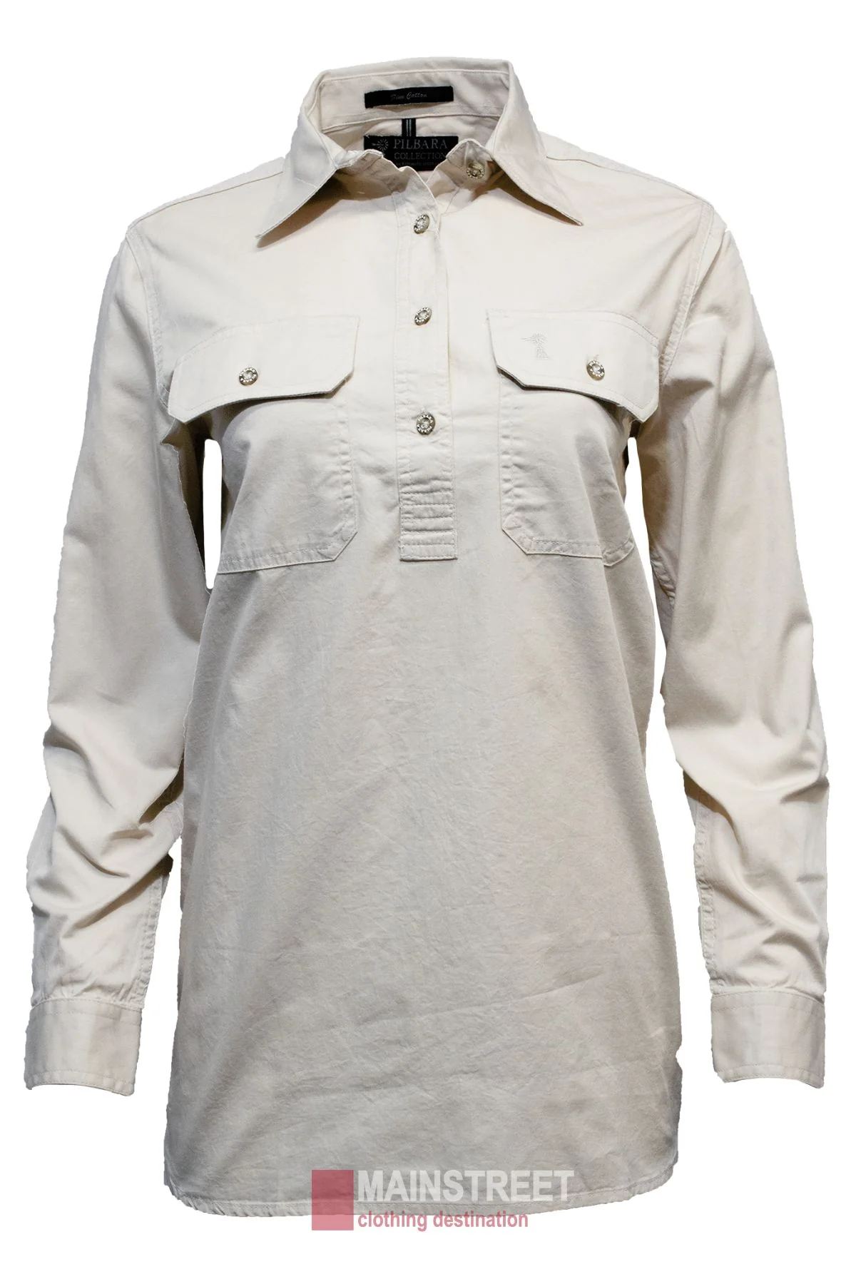 Pilbara Ladies Long Sleeve Closed Front Shirt