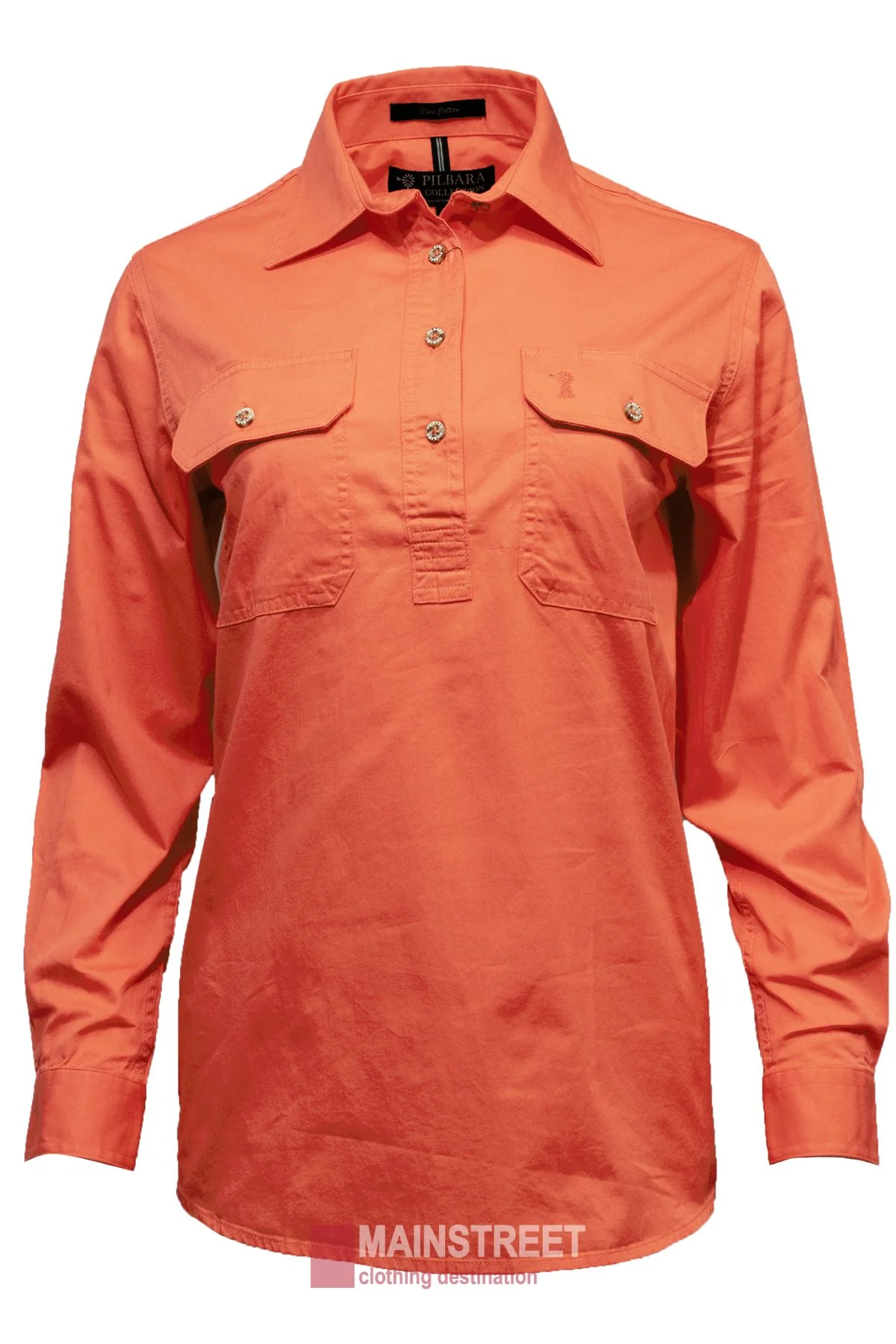 Pilbara Ladies Long Sleeve Closed Front Shirt