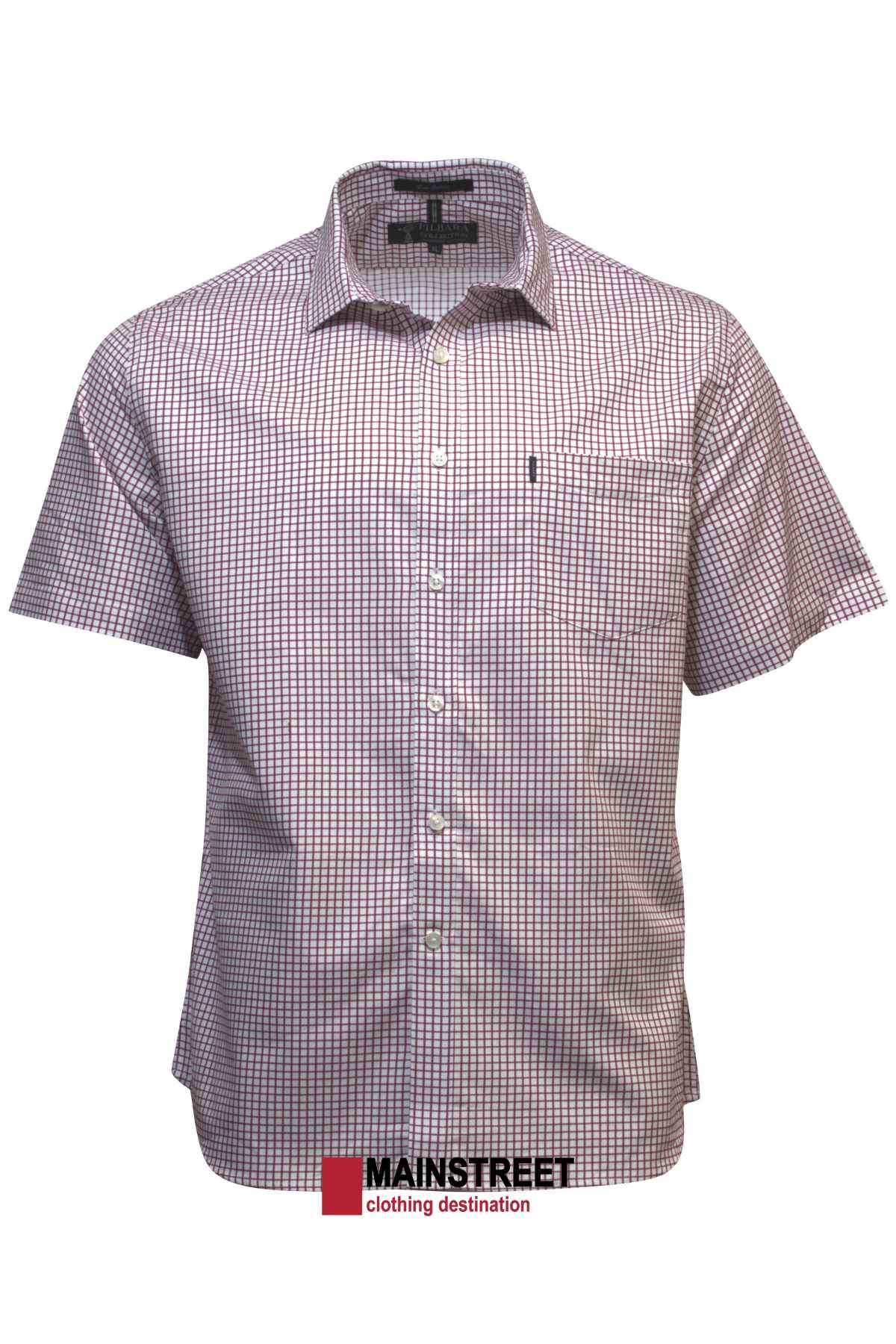 Pilbara Short Sleeve Check Single Pocket Shirt