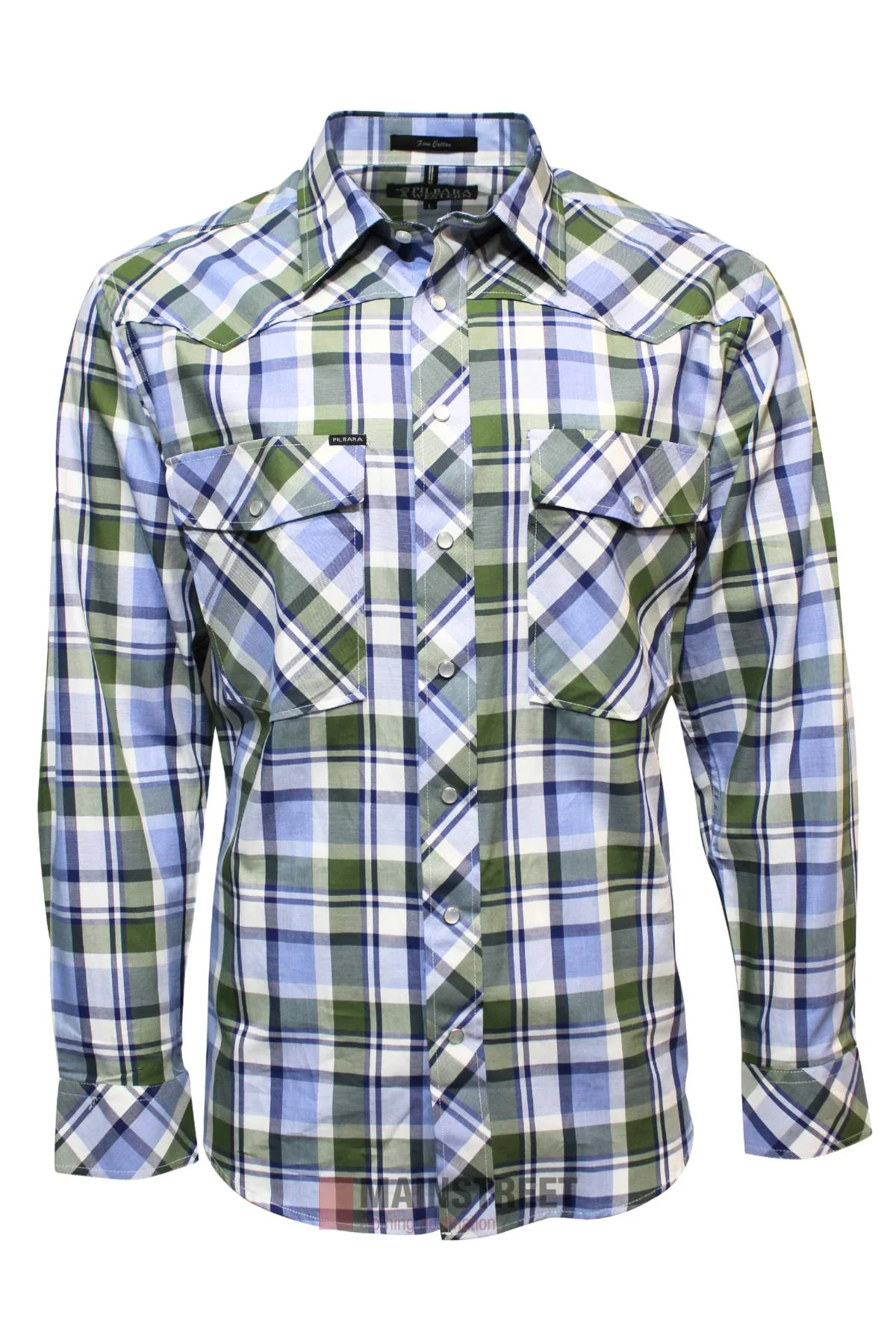 Pilbara Western Snap Button Long Sleeve Shirt