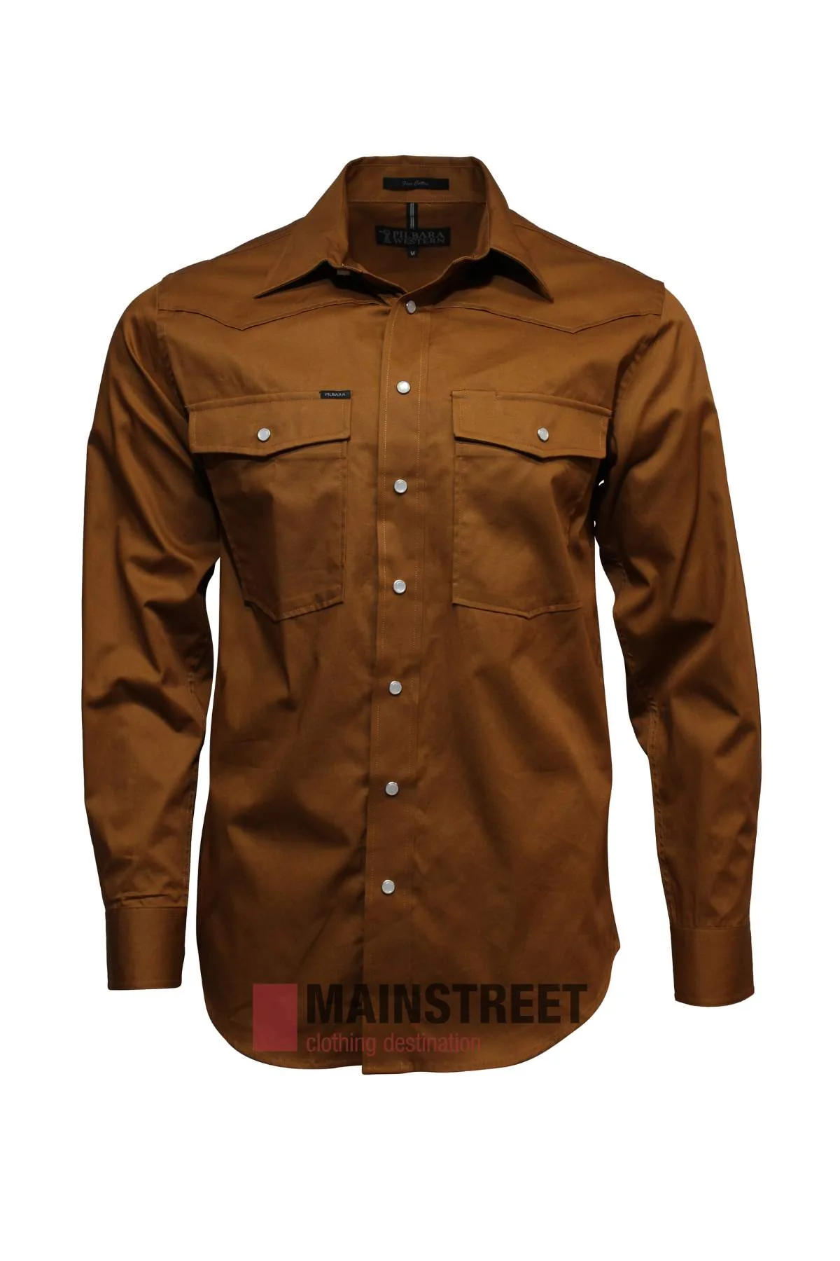 Pilbara Western Snap Button Long Sleeve Shirt