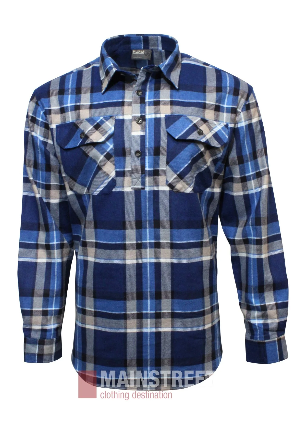 Pilgrim Closed Front Flannelette Shirt - King Size
